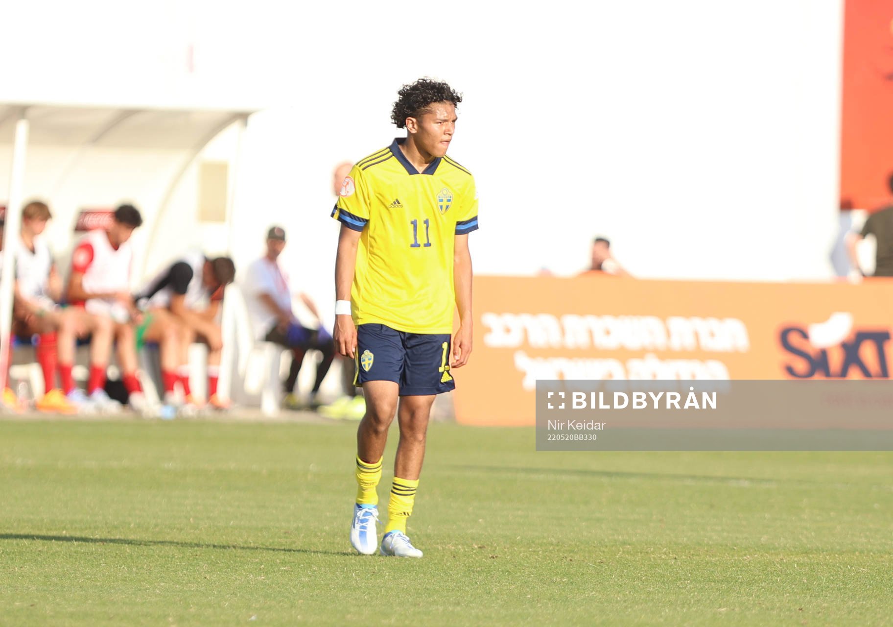 Malïk Mokédé of Sweden sduring the UEFA Under-17 between