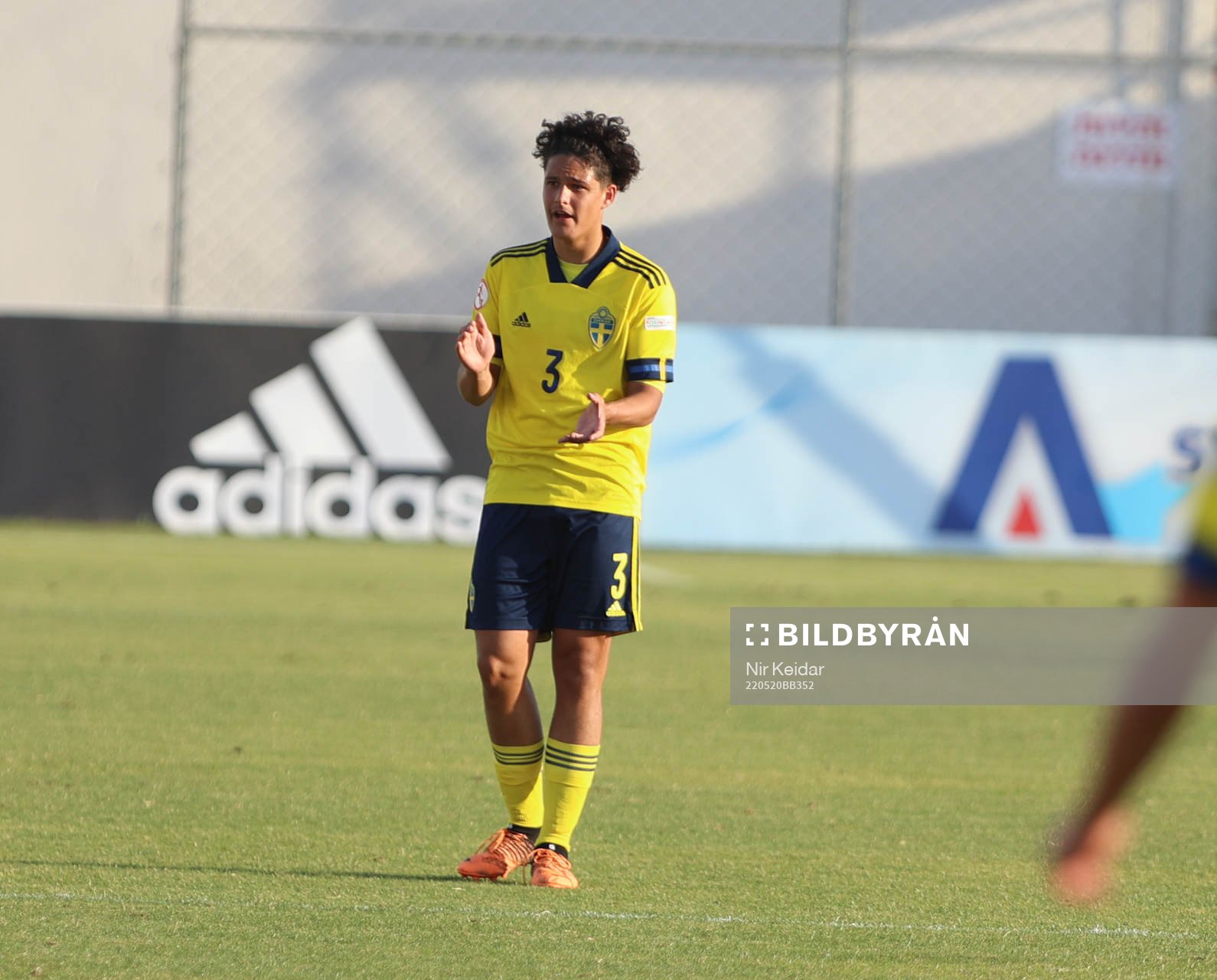 André Alvarez Perez of Sweden during the UEFA Under-17 between Sweden and Portugal on May 20, 2022 in Tel Aviv. 