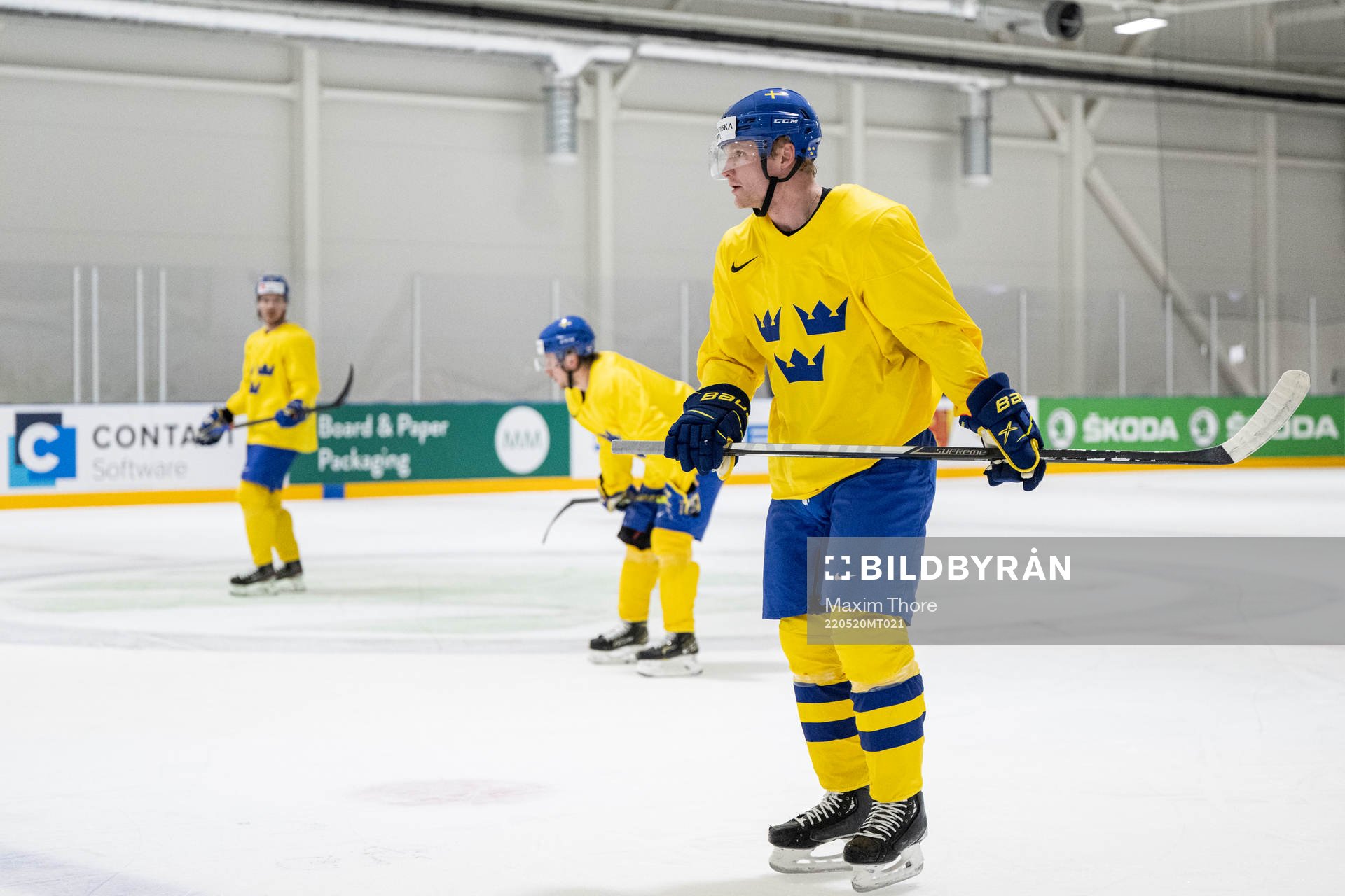 Carl Grundström at a practice session with Sweden
