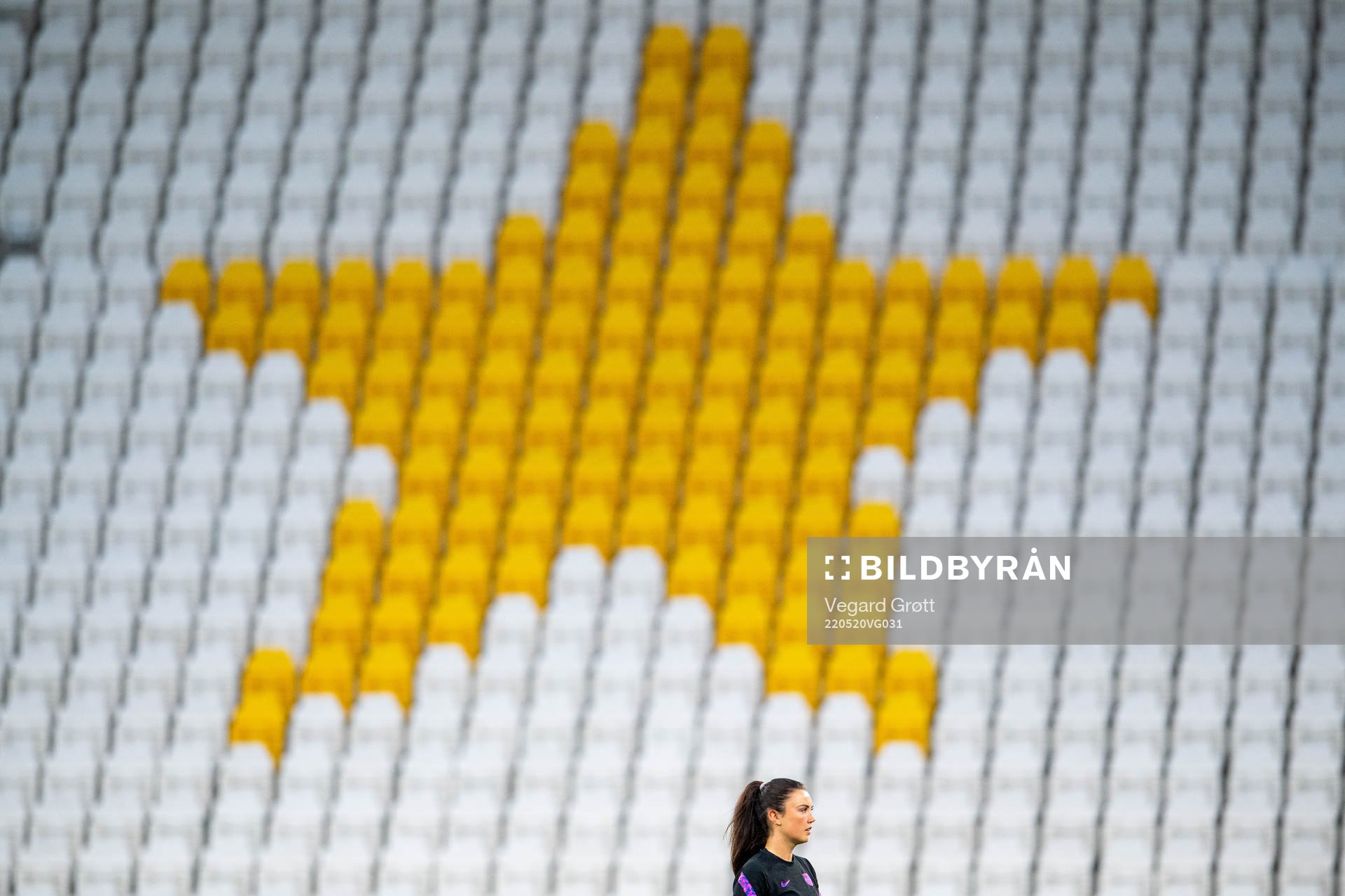 Ingrid Syrstad Engen of Barcelona after a training session ahead of the UEFA Women's Champions League final on May 20, 2022 in Turin.