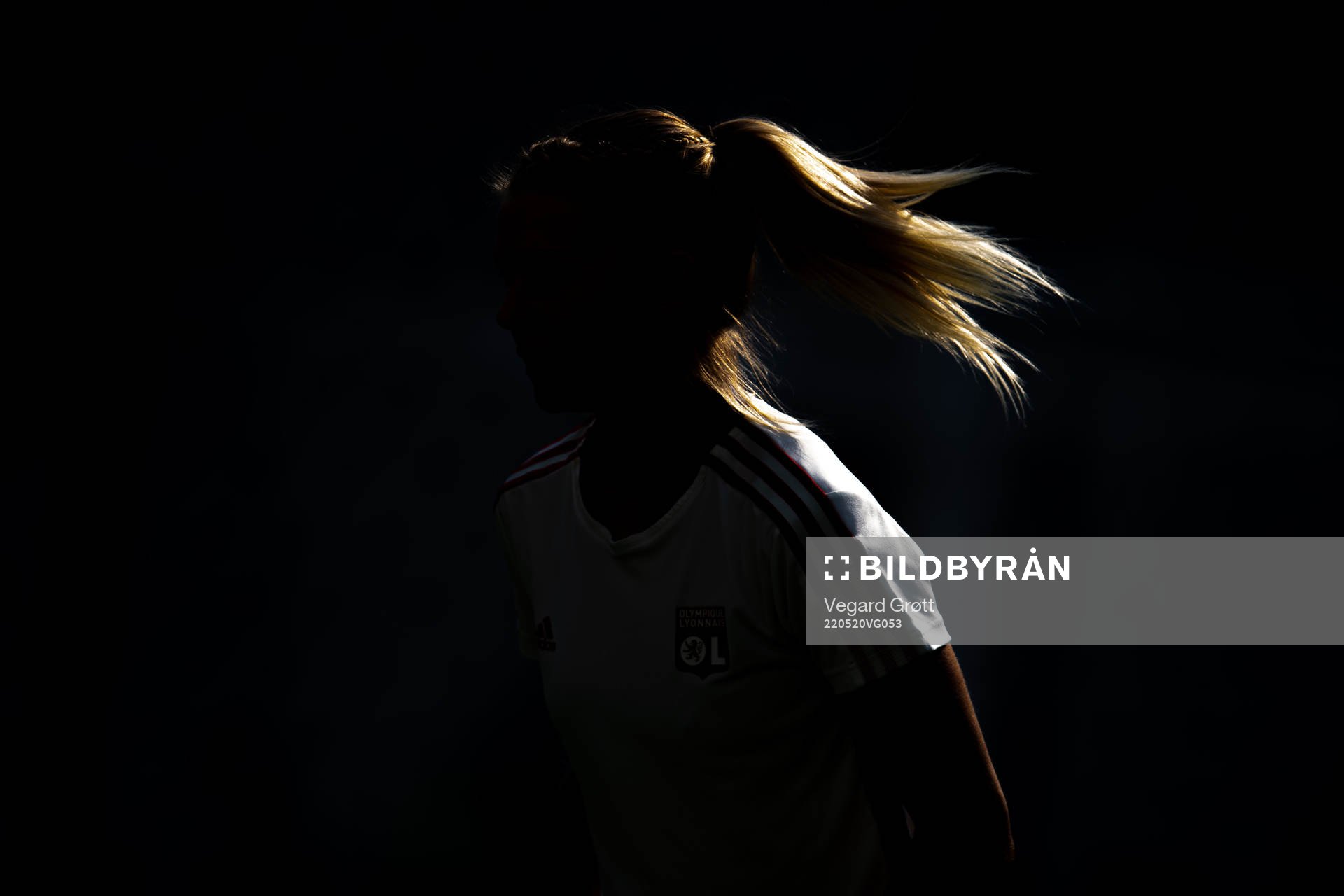 The silhouette of Ada Hegerberg of Lyon