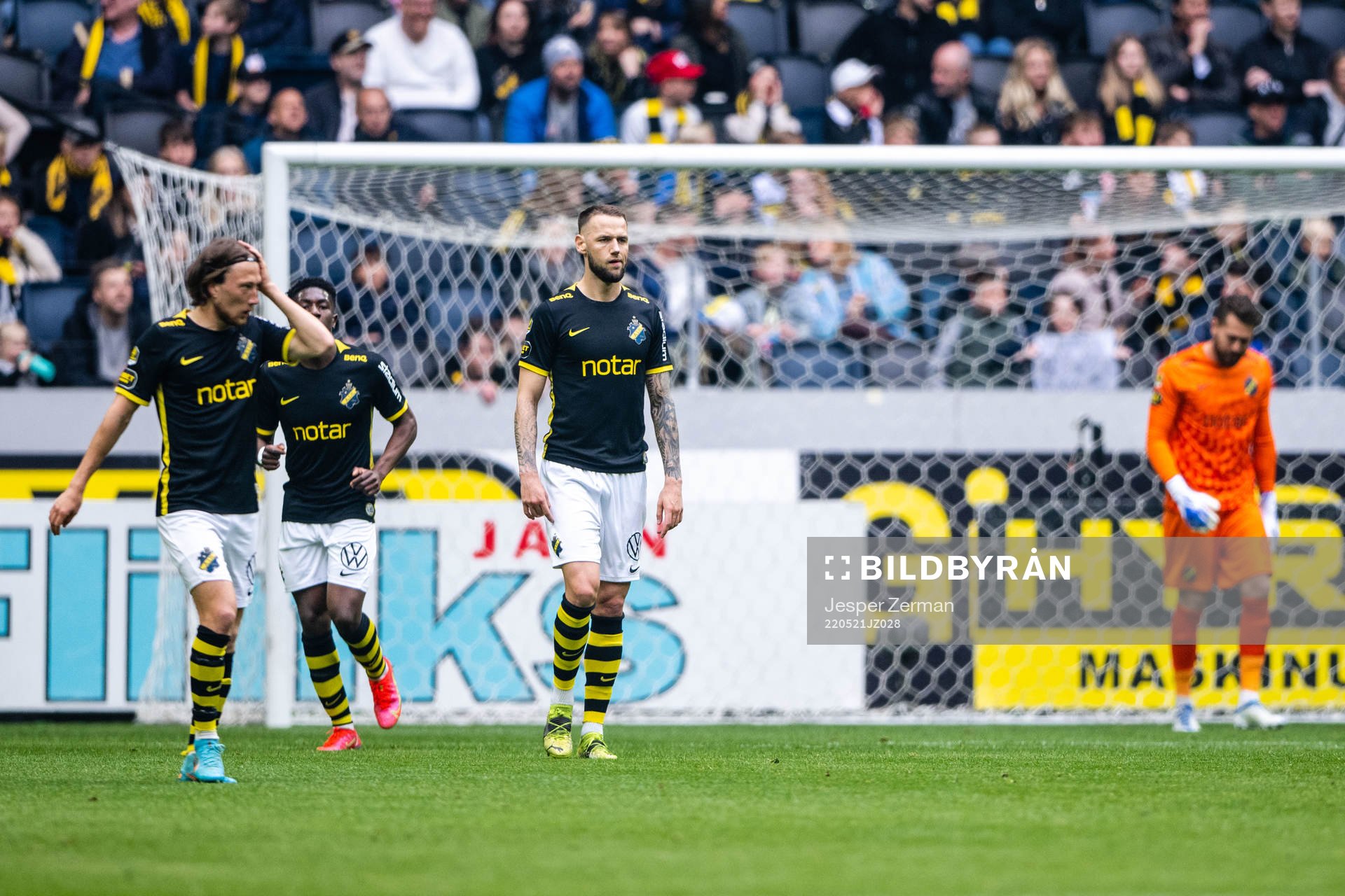 s Axel Björnström, Alexander Milosevic och målvakt
