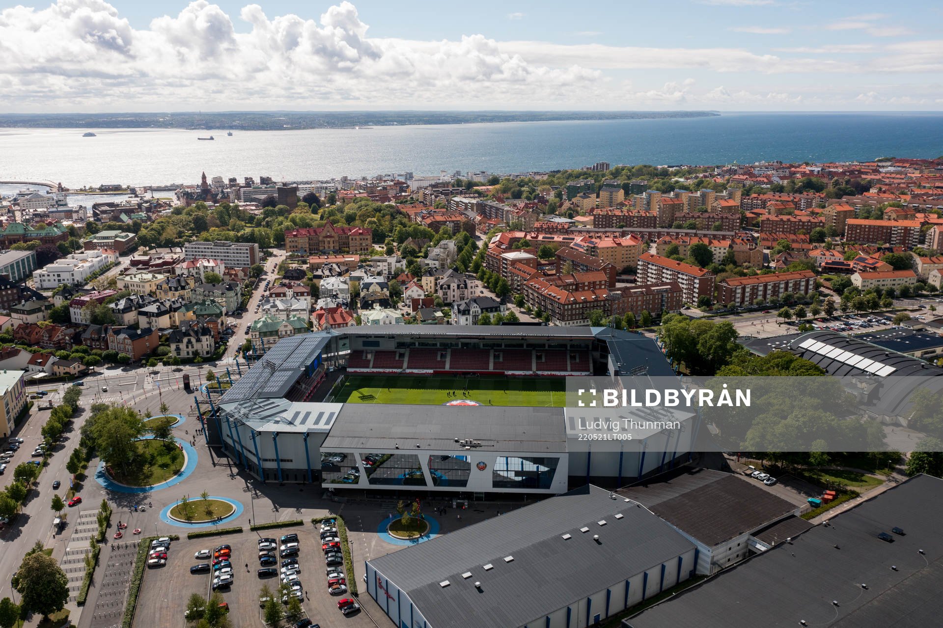 Drönarbild över Olympia