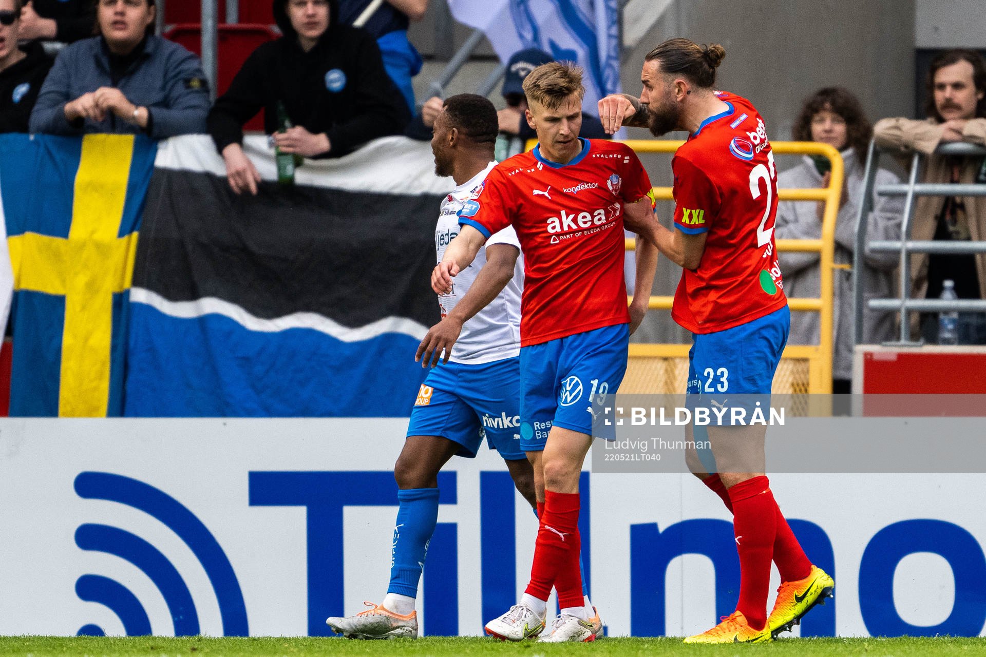 Helsingborgs Lucas Lingman och Ali Suljic