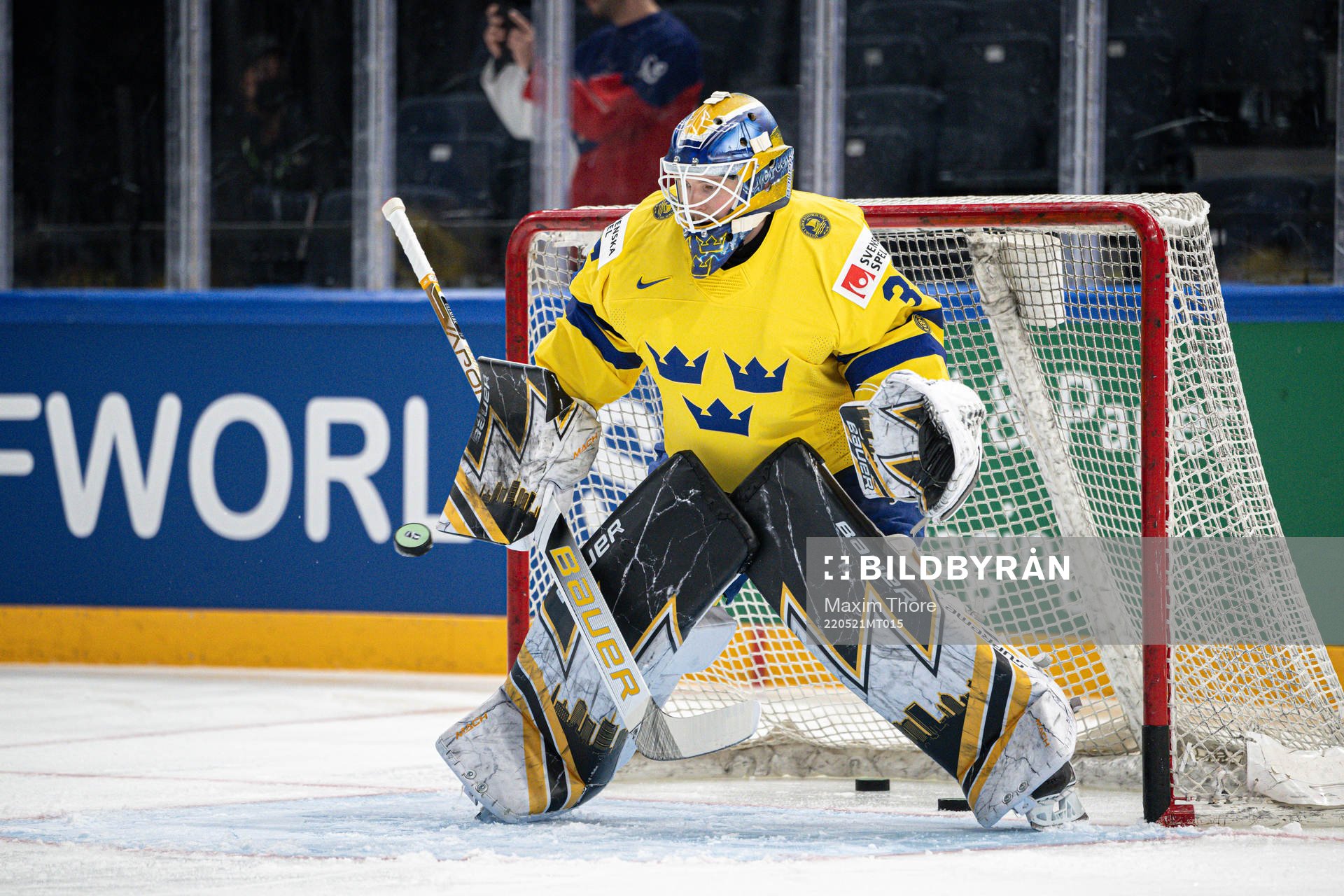 Goaltender Linus Ullmark of Sweden