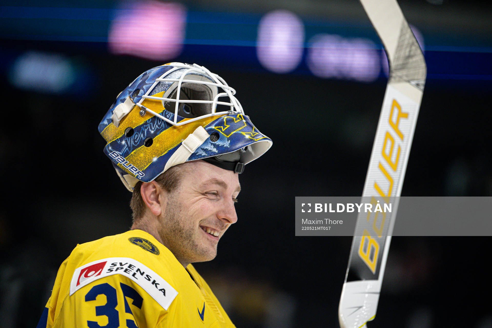 Goaltender Linus Ullmark of Sweden