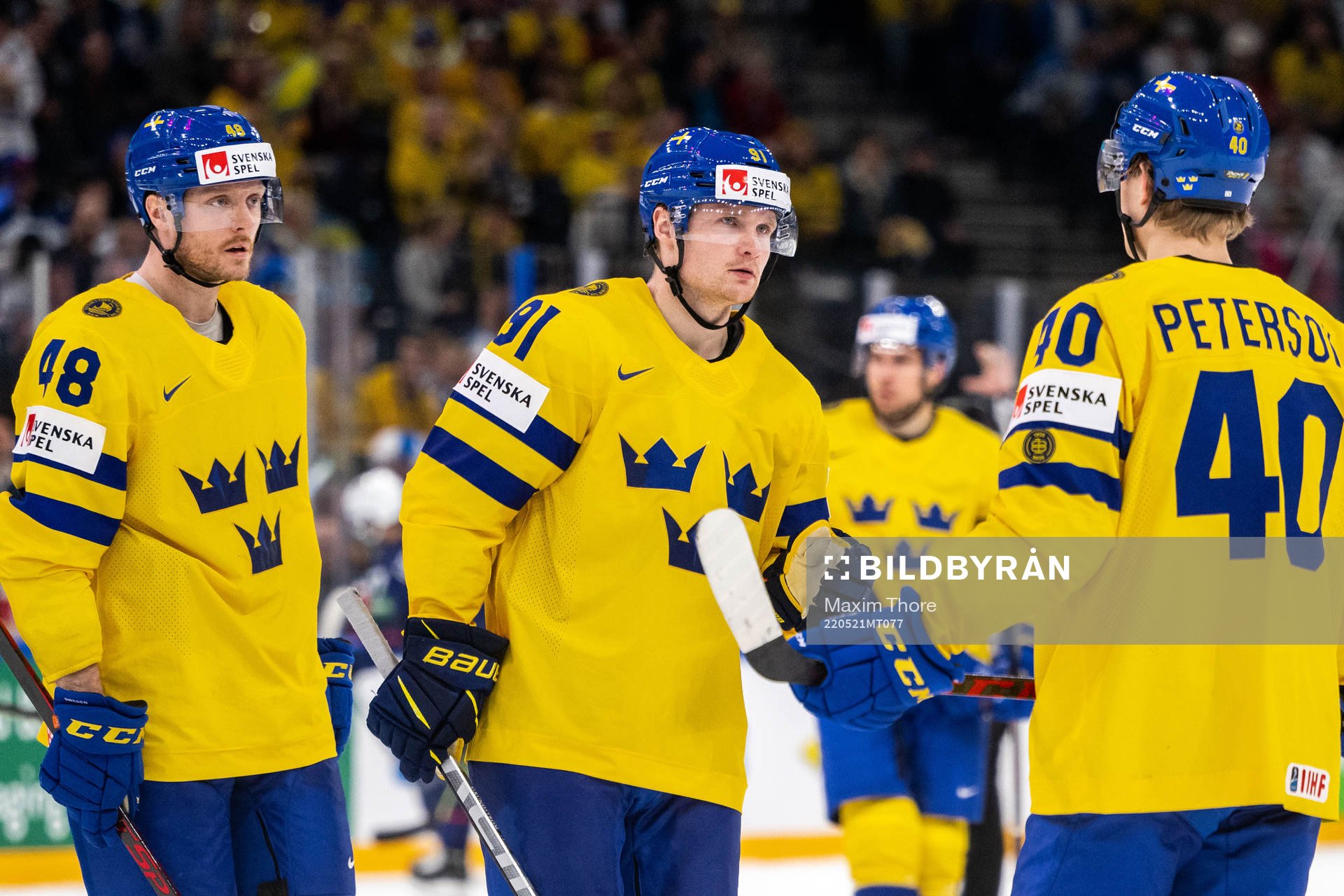 Carl Grundström of Sweden looks dejected