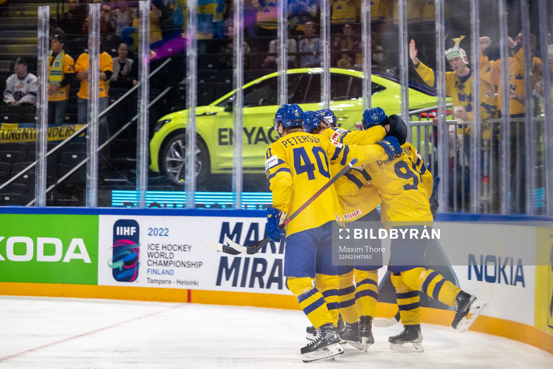 Carl Grundström of Sweden celebrates 2-2