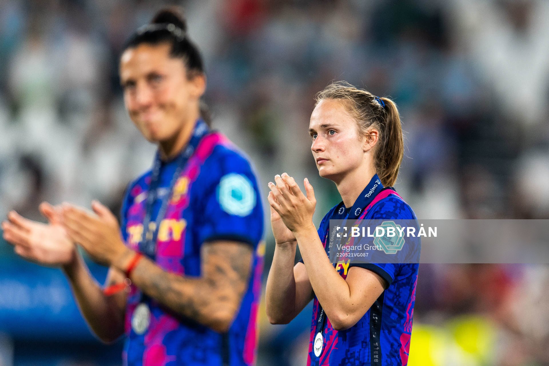Caroline Graham Hansen of Barcelona looks dejected