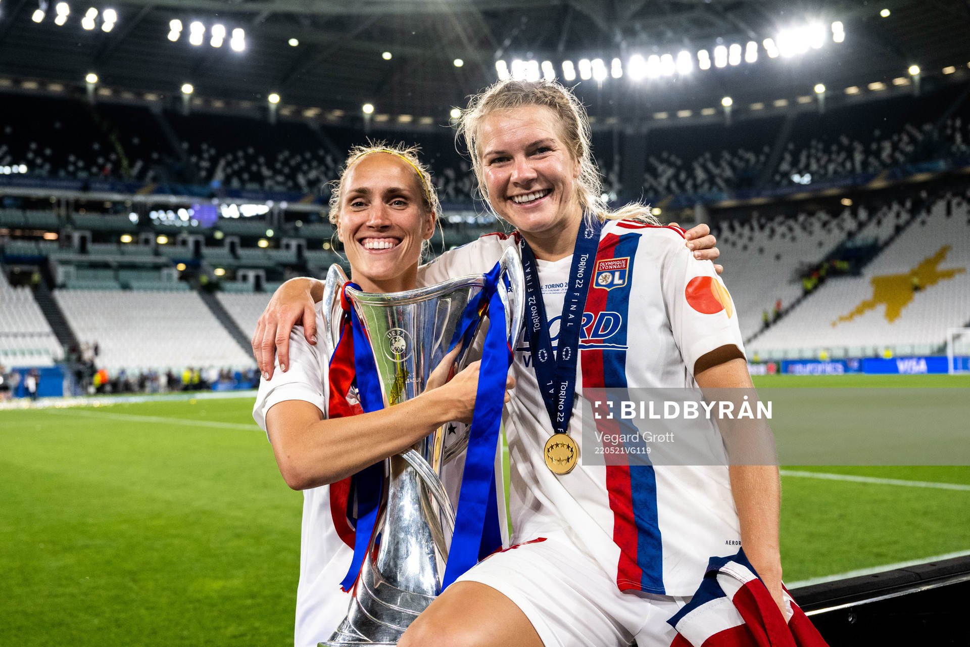 Ada Hegerberg of Lyon celebrates