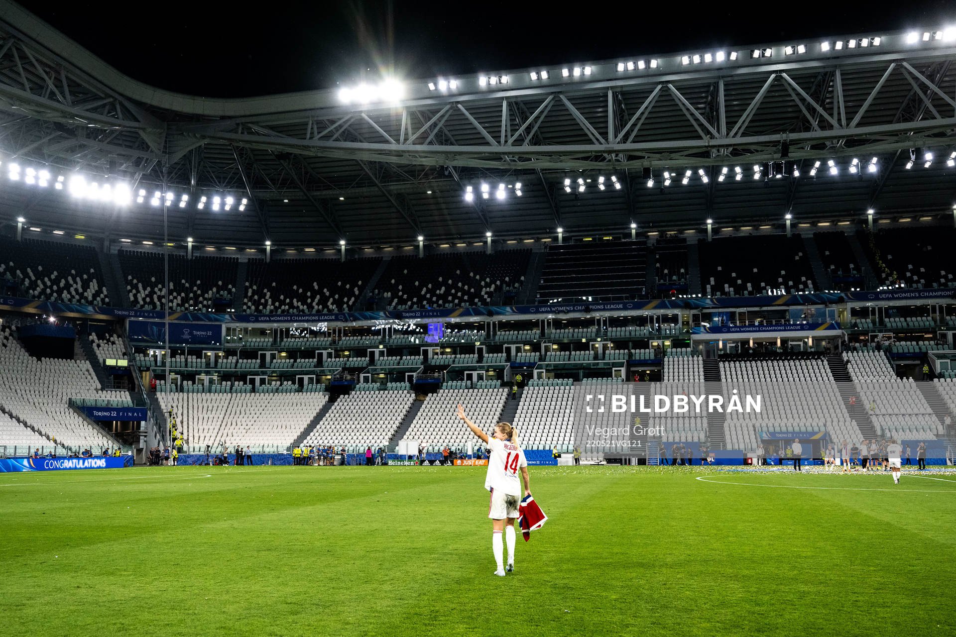 Ada Hegerberg of Lyon celebrates