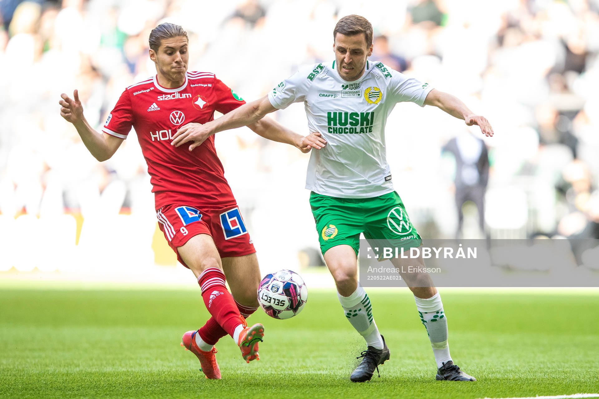 IFK Norrköpings Eman Markovic och Hammarbys Jeppe Andrup
