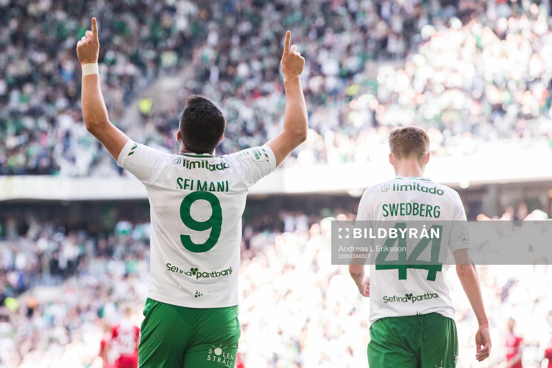 Hammarbys Astrit Selmani jublar
