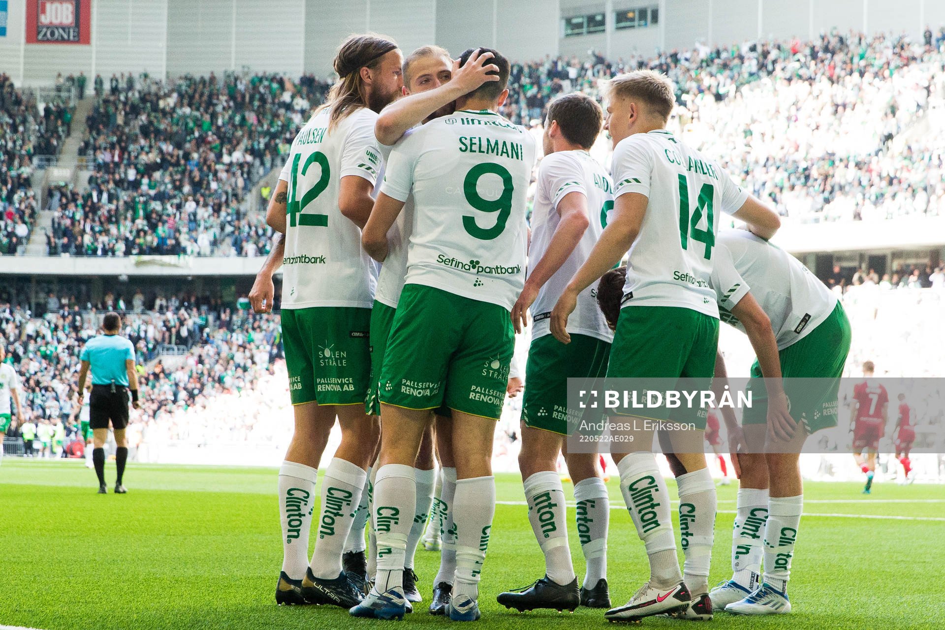 Hammarbys Björn Paulsen och Dennis Collander  jublar