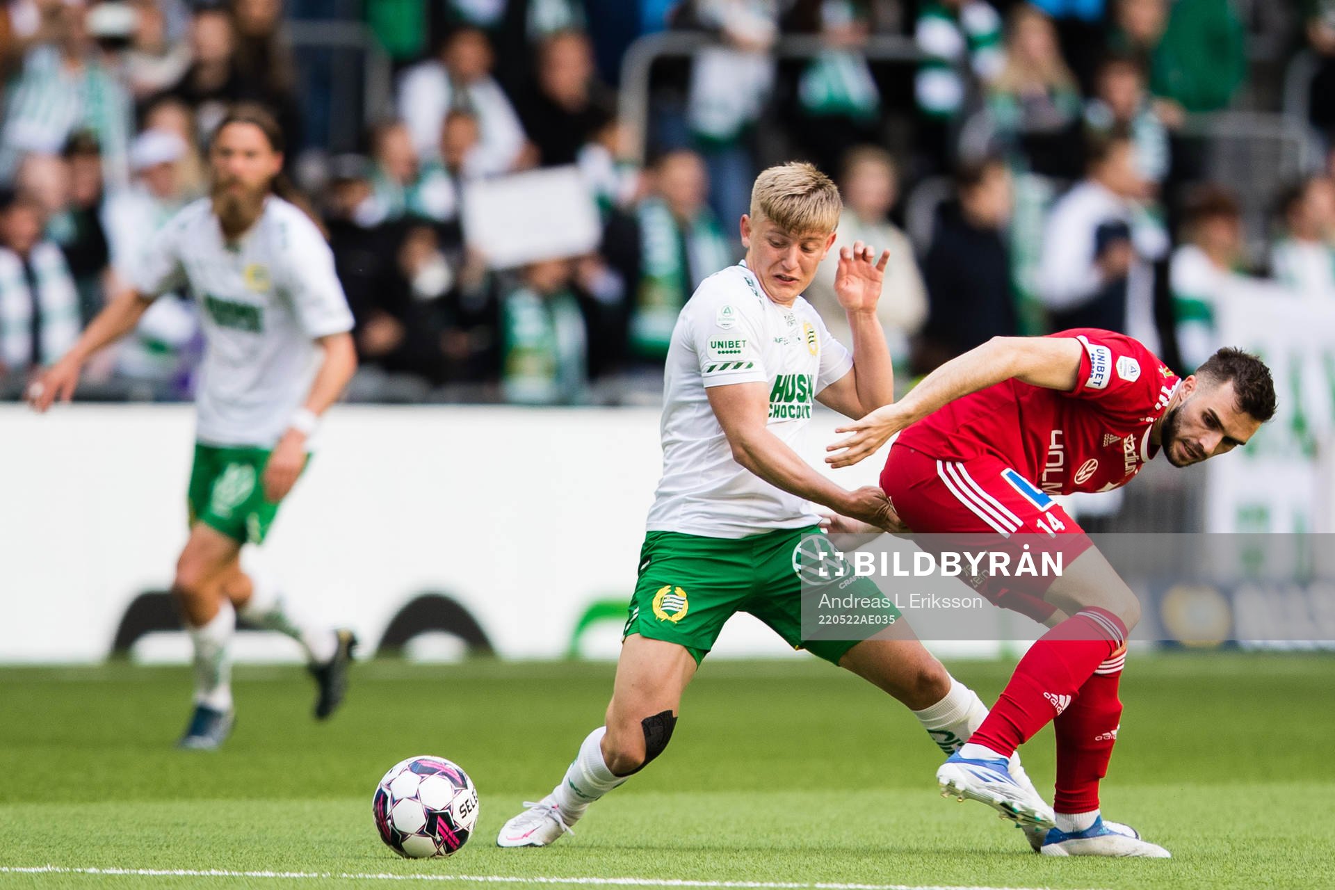 Hammarbys Dennis Collander och IFK Norrköpings Egzon Binaku