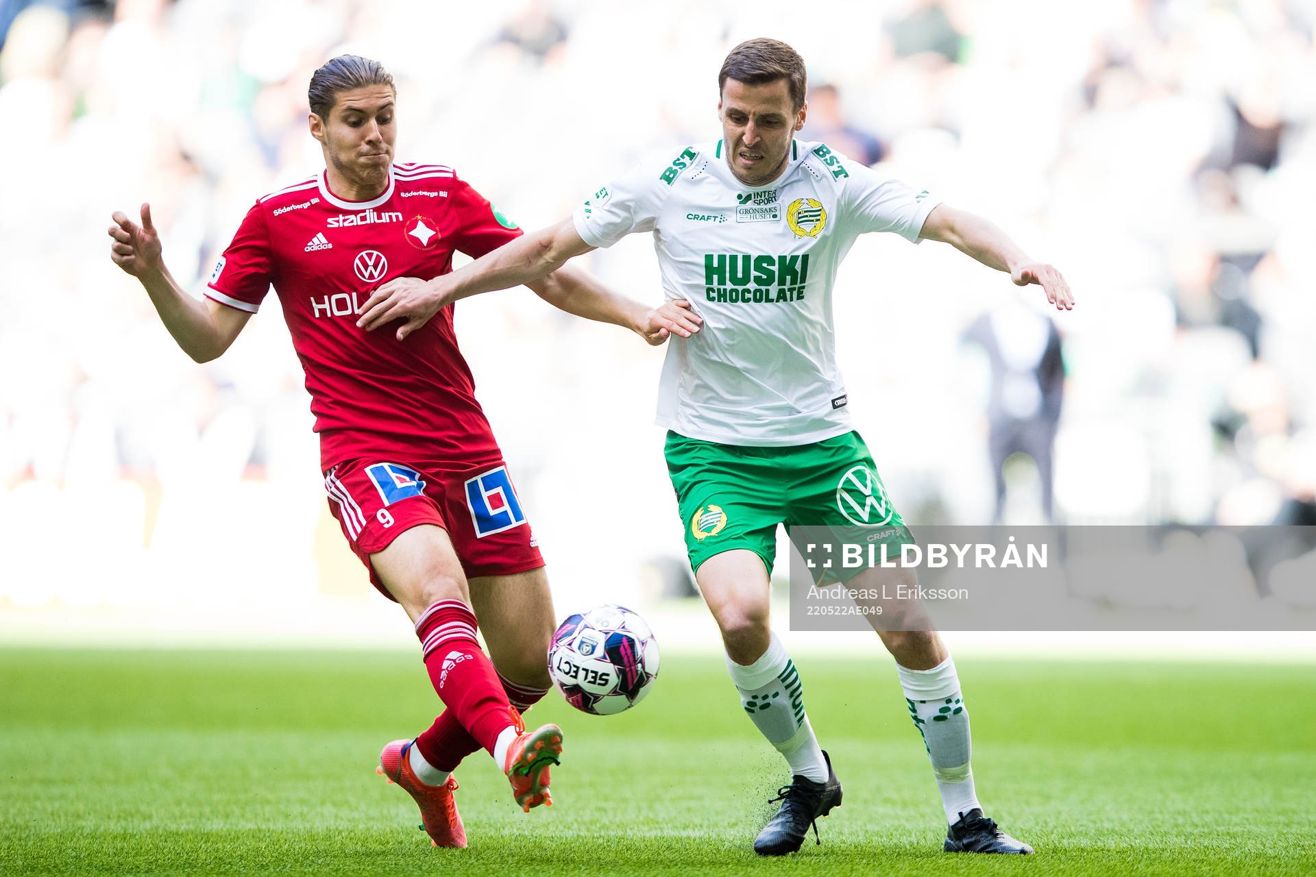 IFK Norrköpings Eman Markovic och Hammarbys Jeppe Andrup
