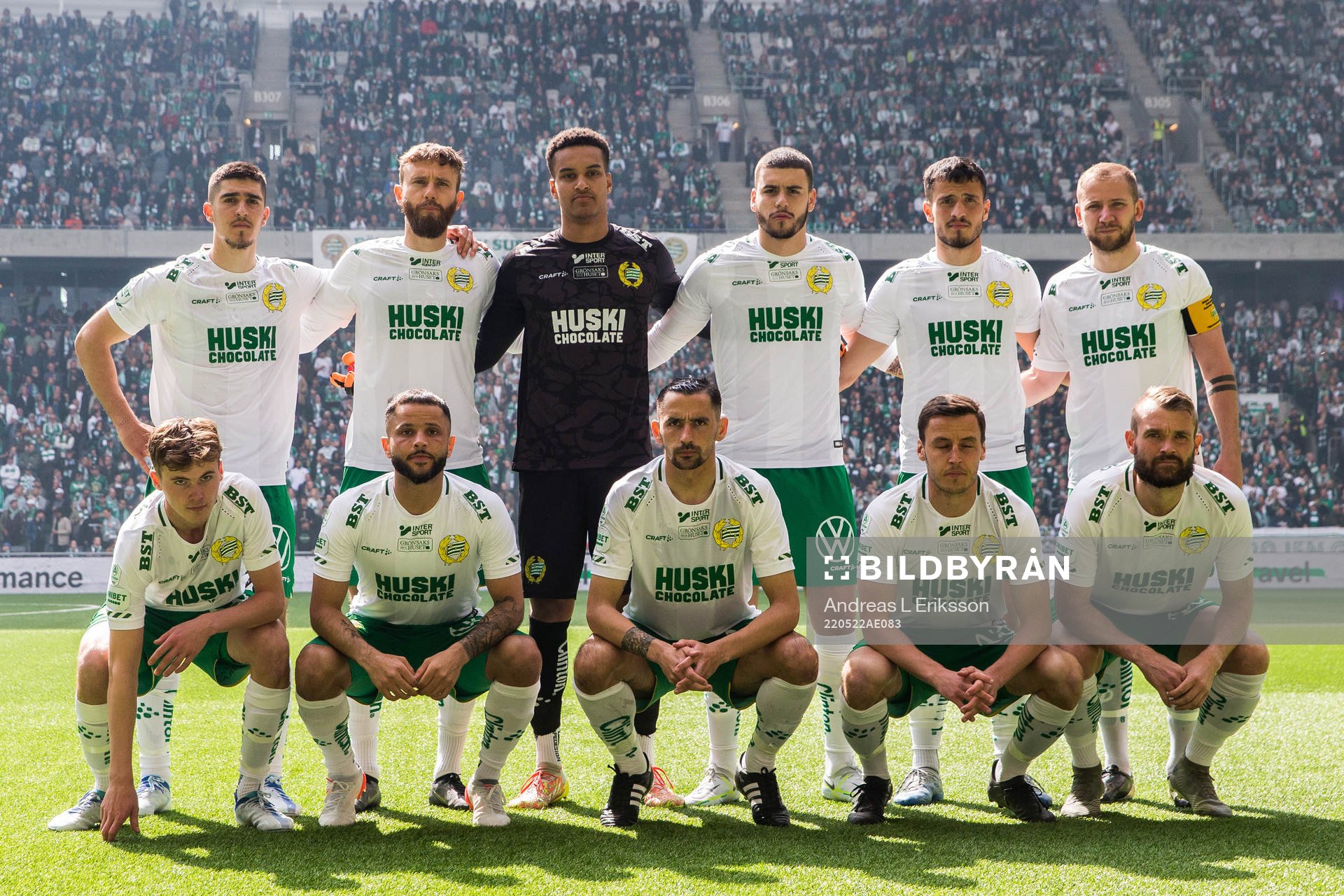 Hammarbys startelva innan fotbollsmatchen i Allsvenskan