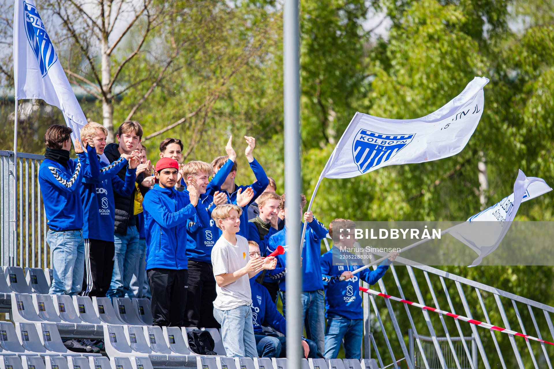 Spectators in the stands