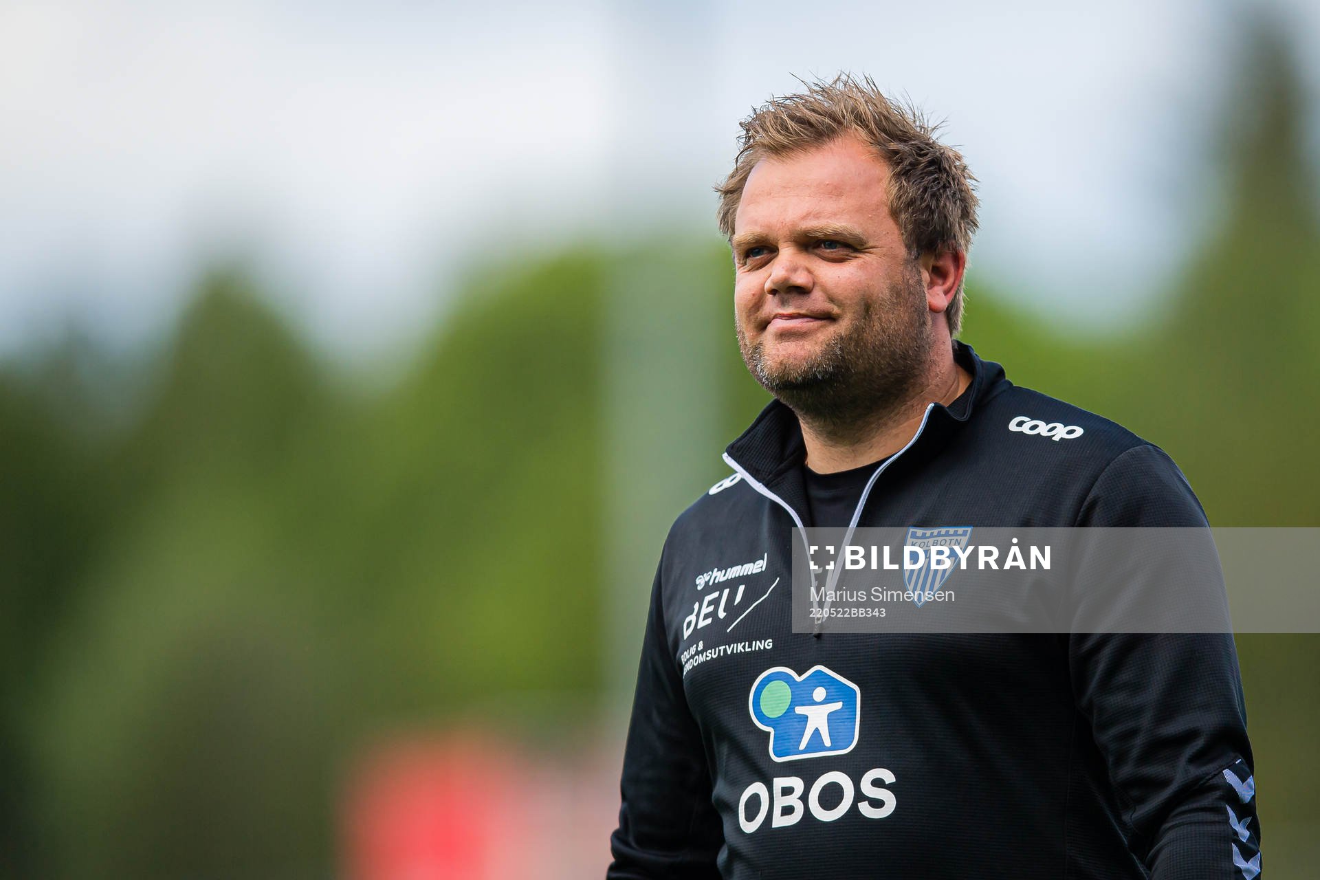 Aleksander Olsen, head coach of Kolbotn, ahead of the Toppserien football match between Kolbotn and Brann on May 22, 2022 in Oslo.