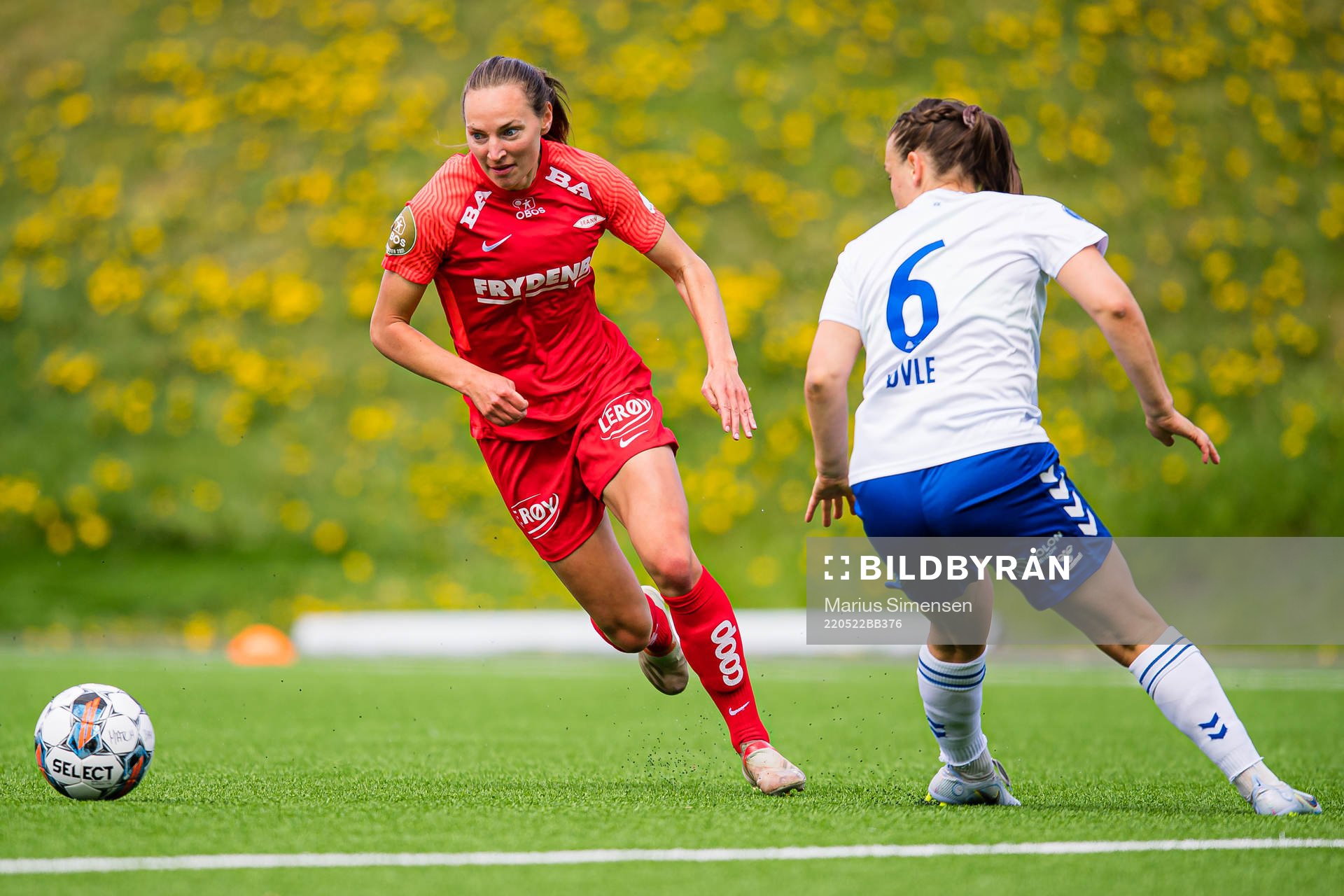 Marit Bratberg Lund of Brann during the Toppserien football match between Kolbotn and Brann on May 22, 2022 in Oslo.