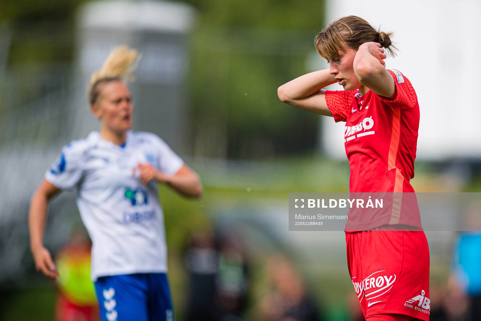 Rakel Engesvik of Brann reacts