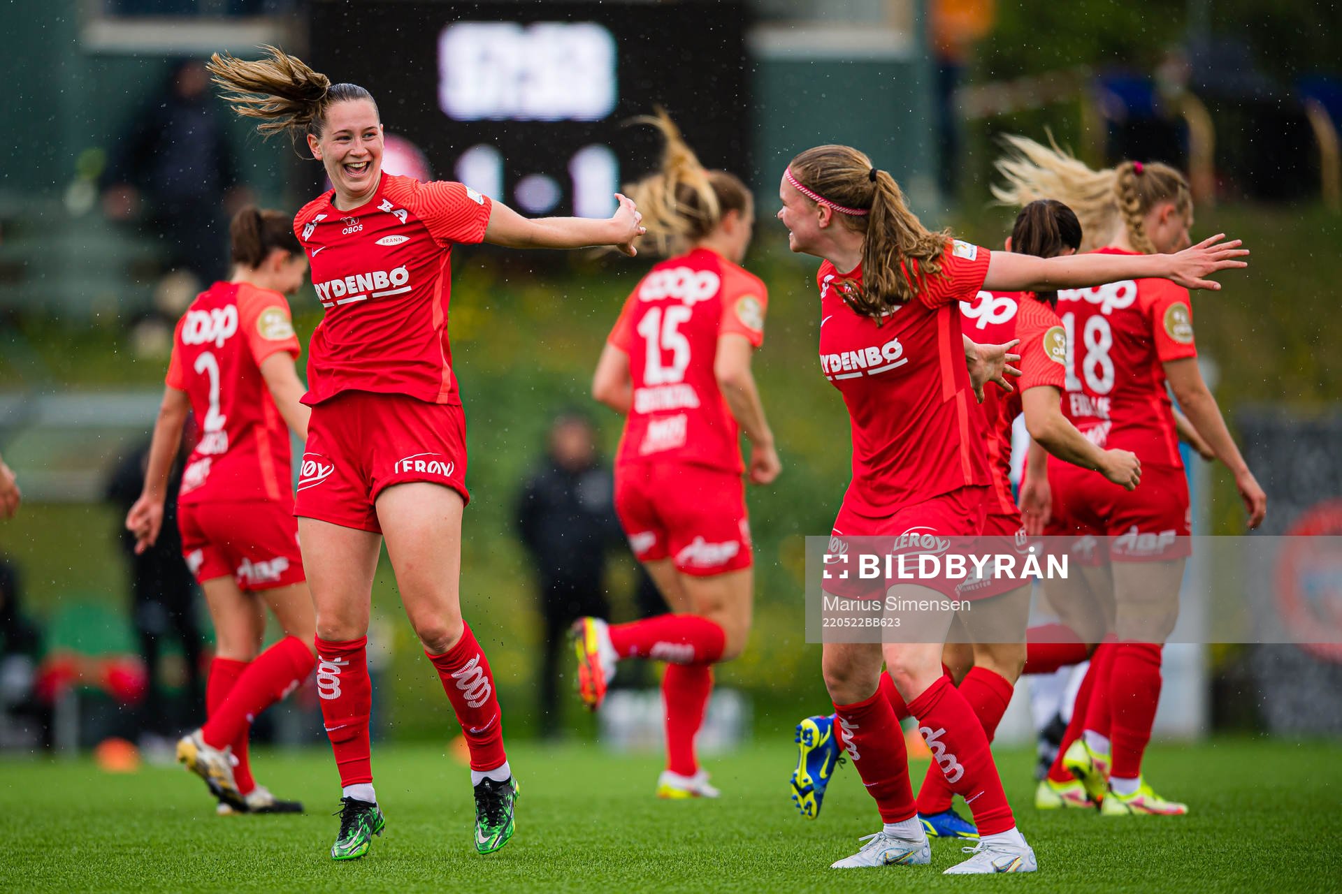Elisabeth Terland of Brann celebrates