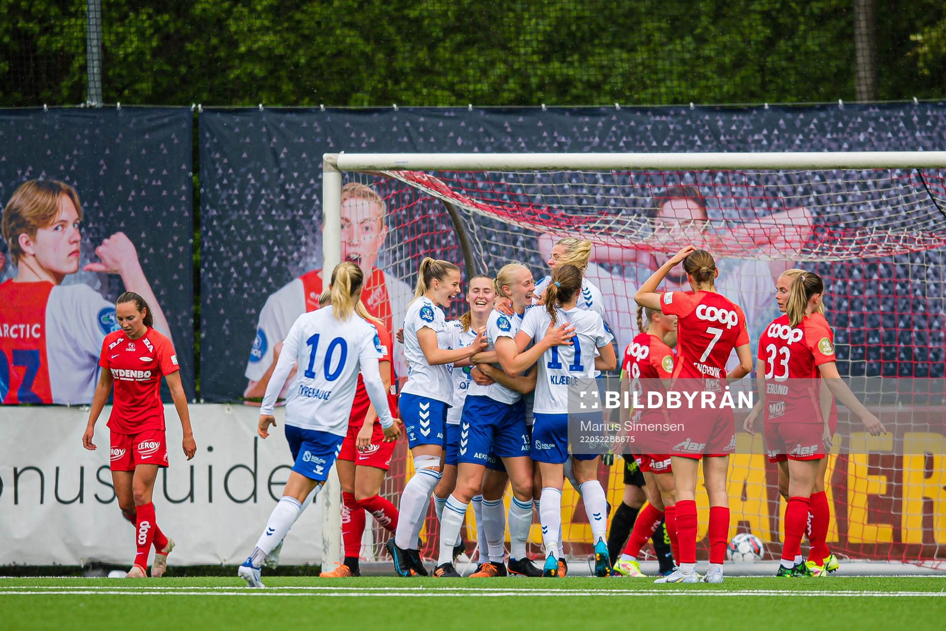 Sara Iren Lindbak Hørte of Kolbotn celebrates after scoring the 1-1 goal during the Toppserien football match between Kolbotn and Brann on May 22, 2022 in Oslo.