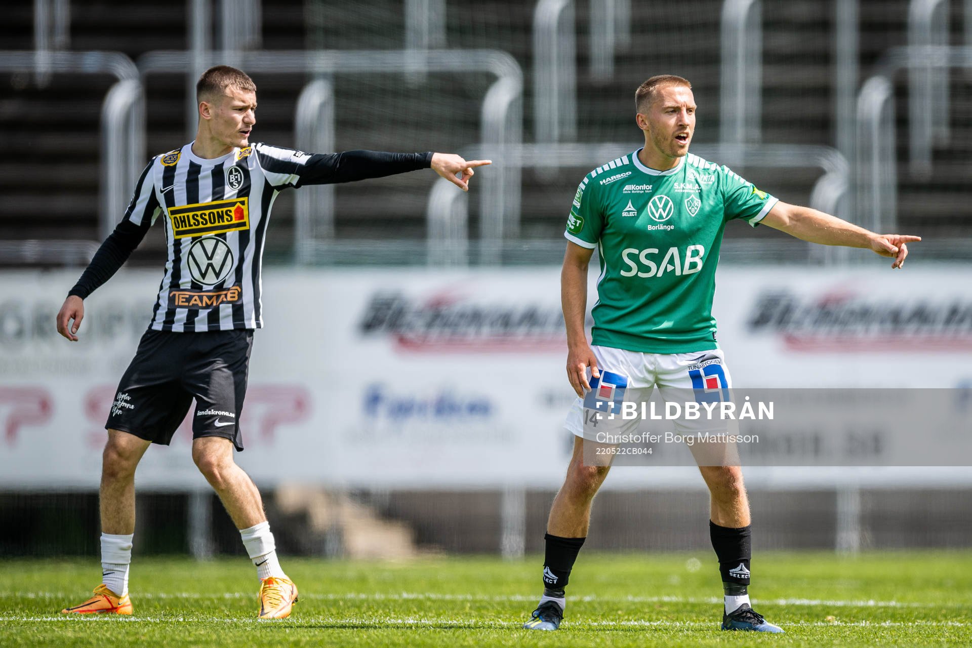 Landskronas Robin Dzabic och Brages Jacob Stensson