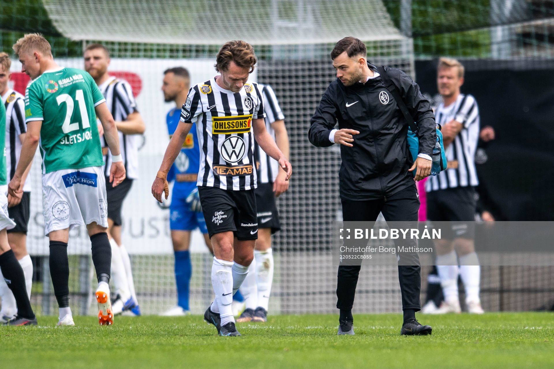 Landskronas Filip Ottosson och fysioterapeut Sebastian Ceder