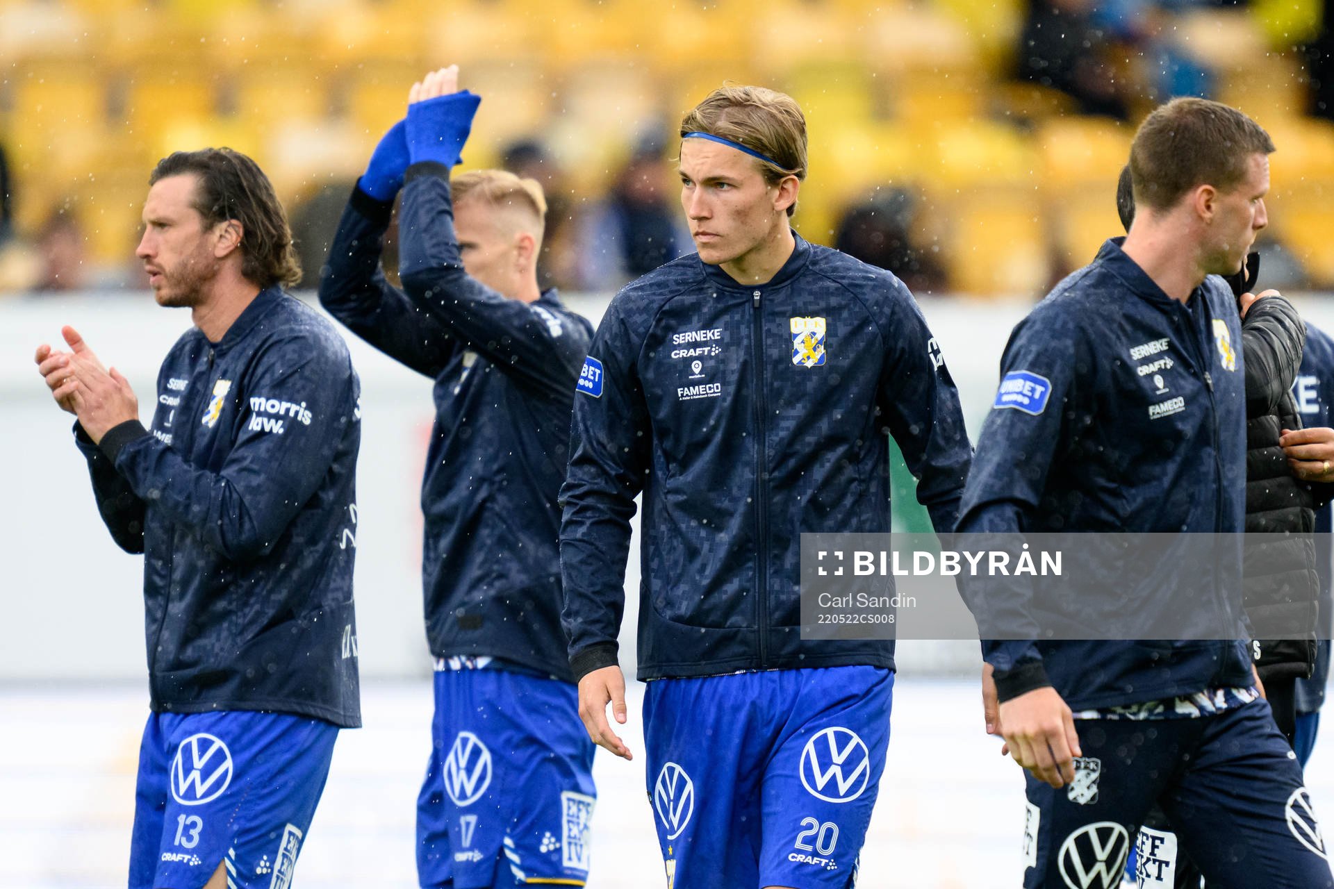 IFK Göteborgs Johan Bångsbo innan fotbollsmatchen i