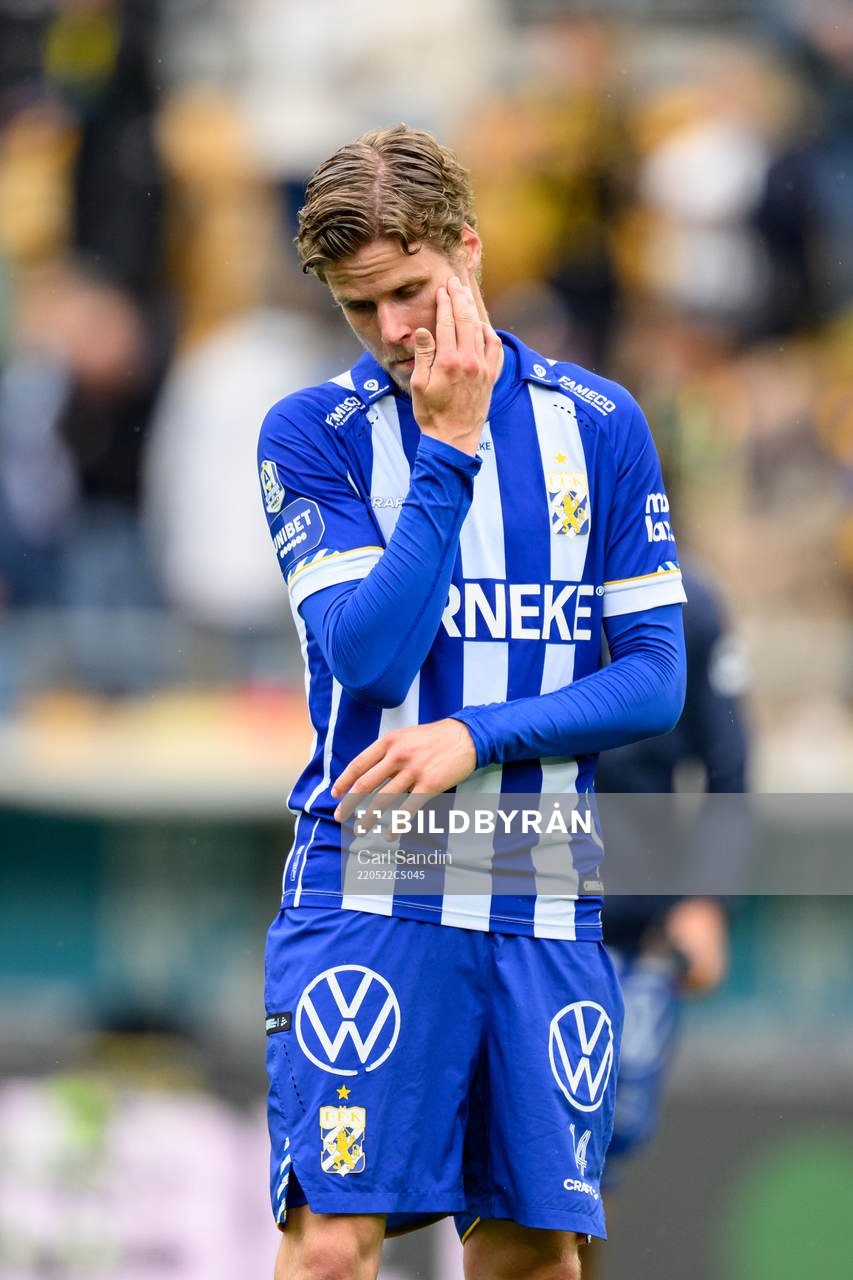 IFK Göteborgs Gustaf Norlin deppar