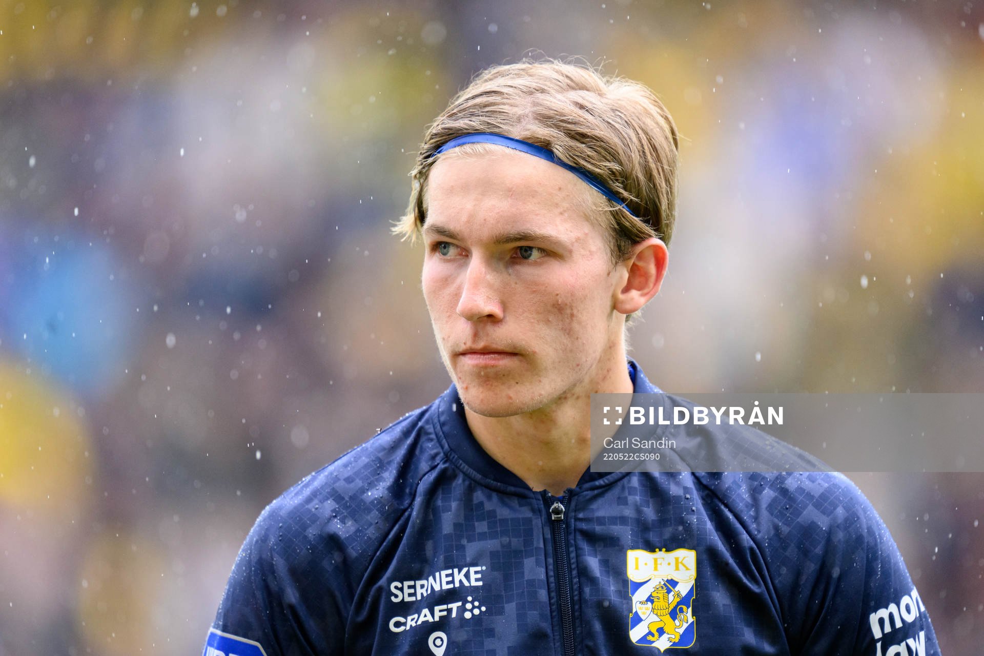 IFK Göteborgs Johan Bångsbo vid lineup innan