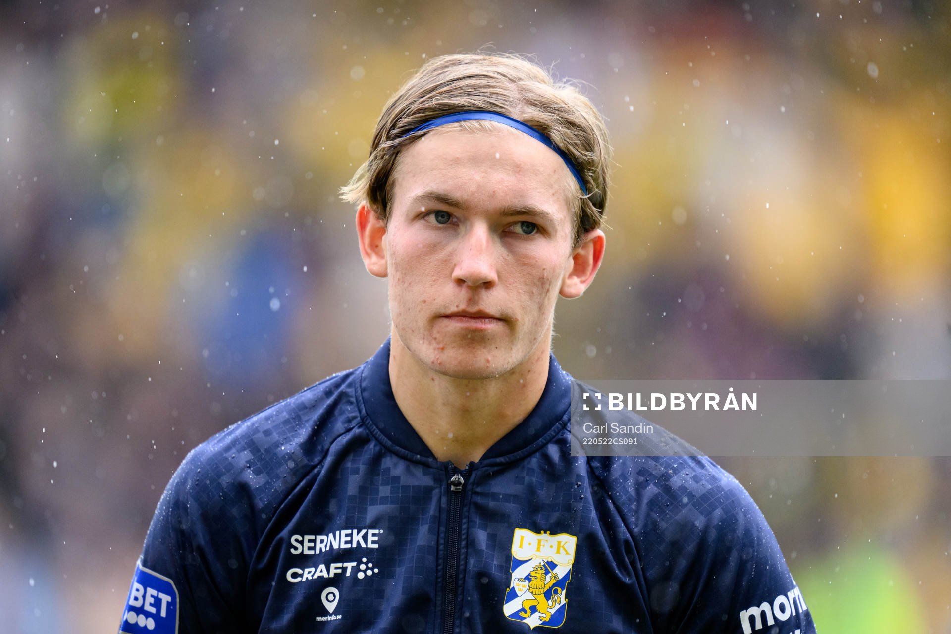 IFK Göteborgs Johan Bångsbo vid lineup innan