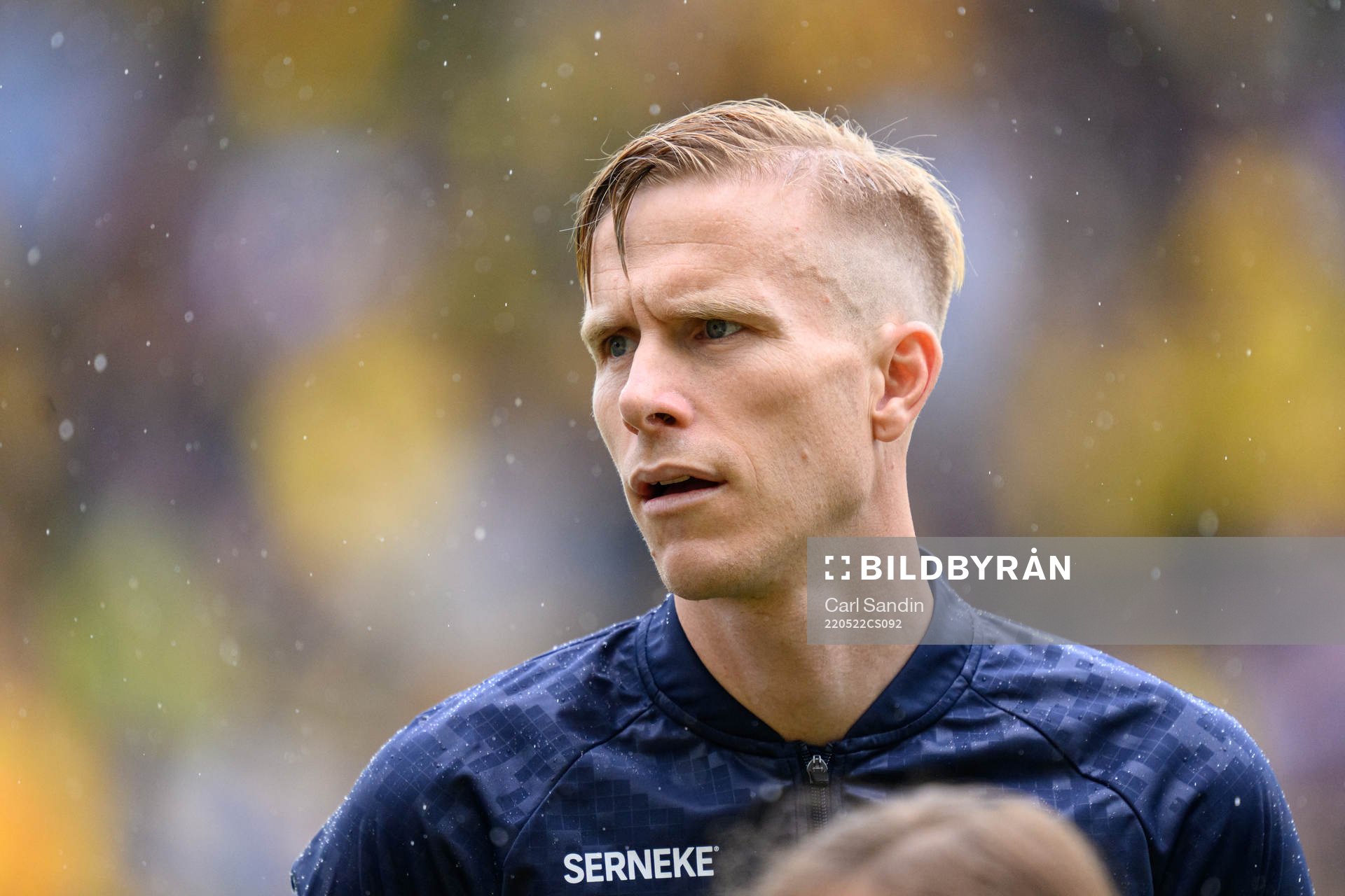 IFK Göteborgs Oscar Wendt vid lineup innan fotbollsmatchen