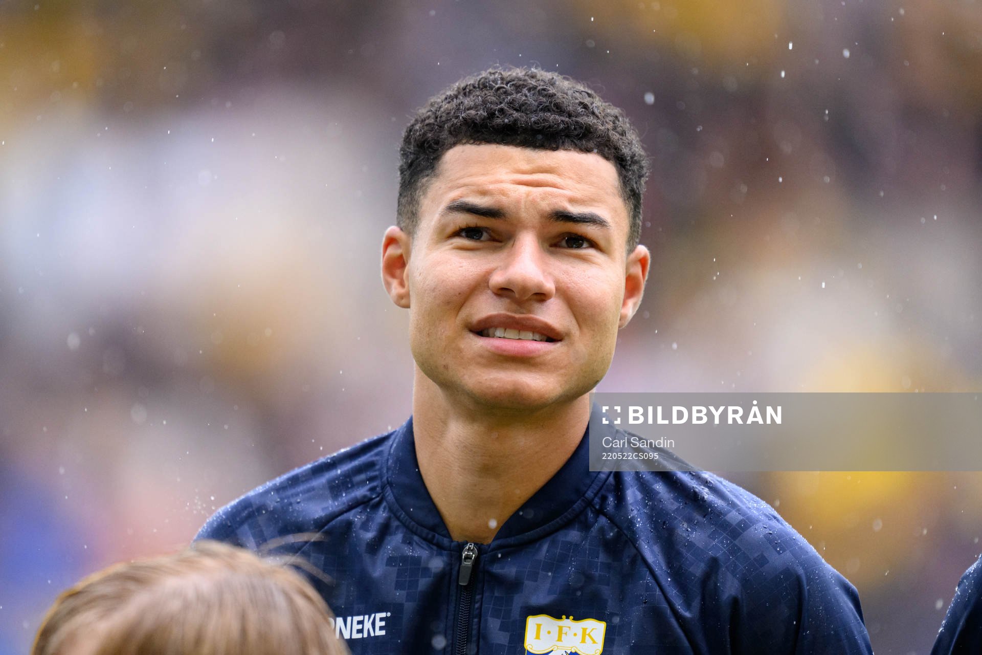 IFK Göteborgs Alexander Jallow vid lineup innan
