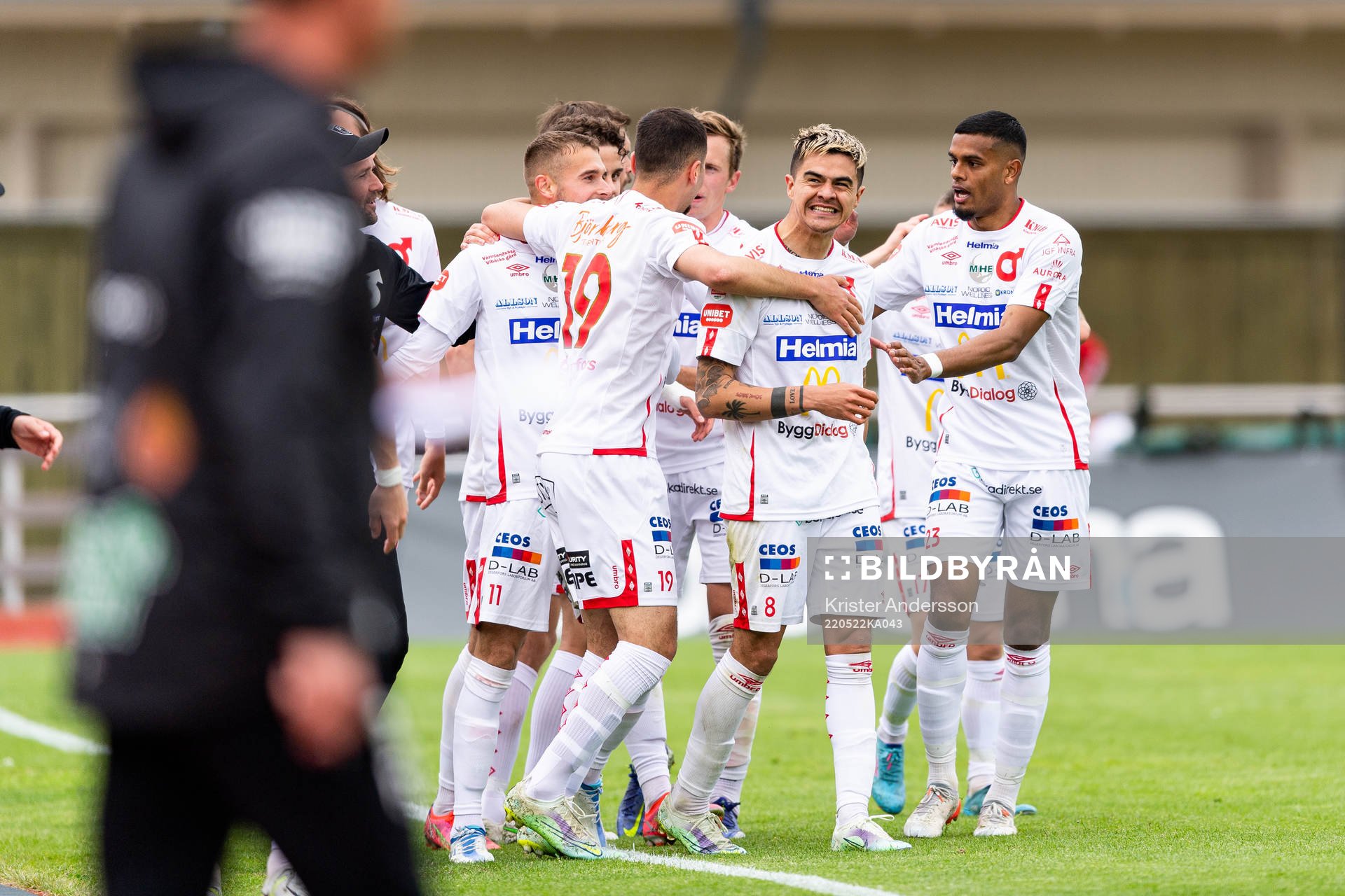 Degerfors Diego Campos jublar med laget