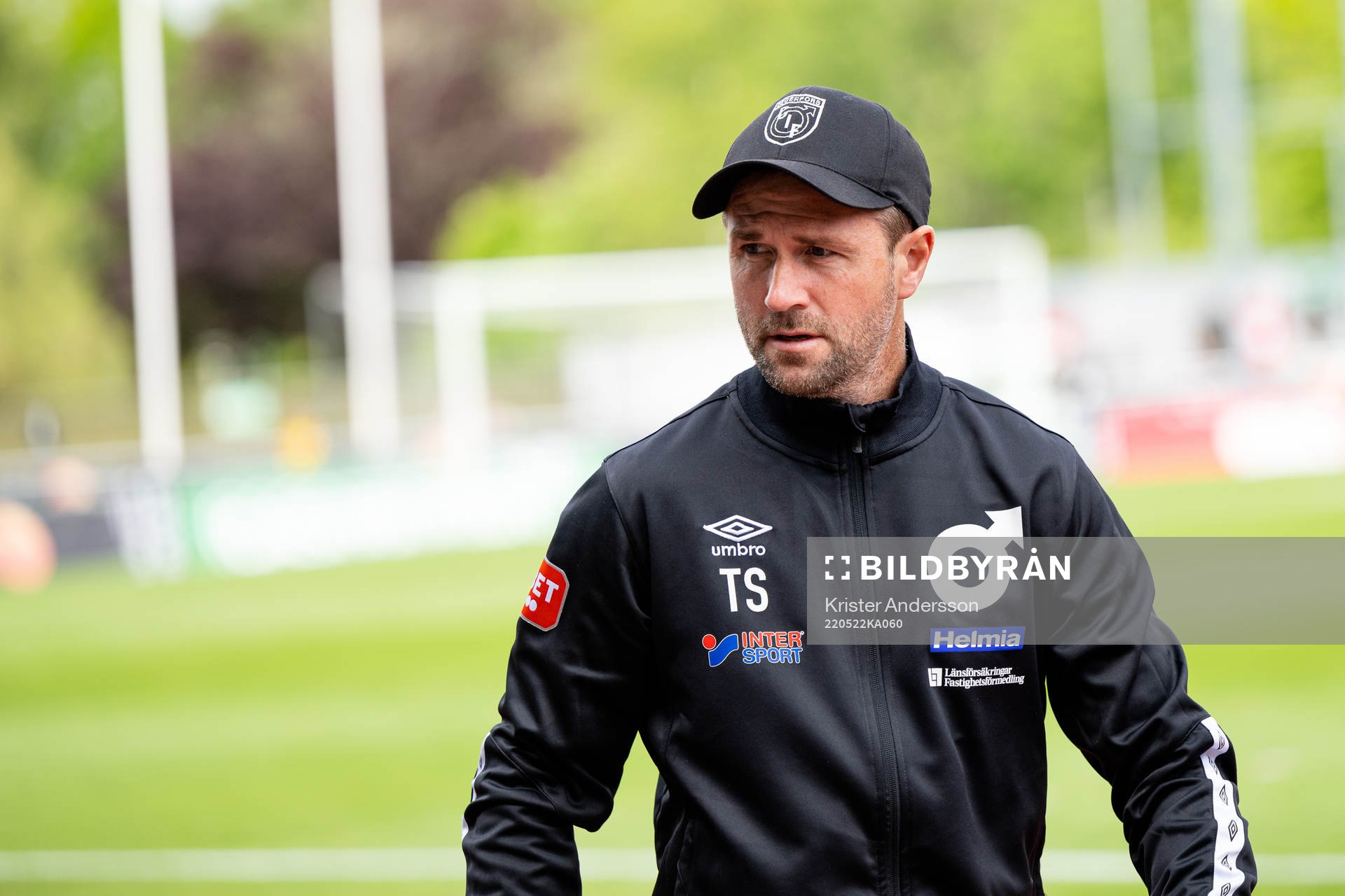 Degerfors tränare Tobias Solberg före fotbollsmatchen i