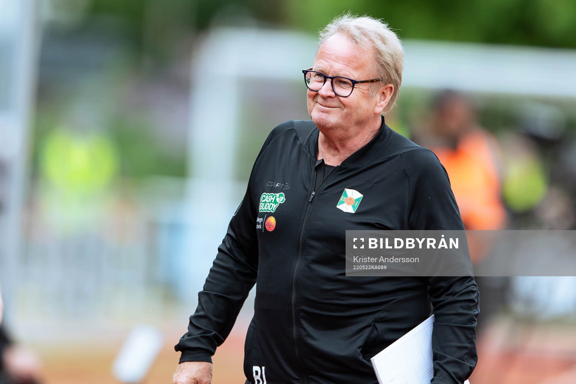 Varbergs lagledare Bo Larsson före fotbollsmatchen i