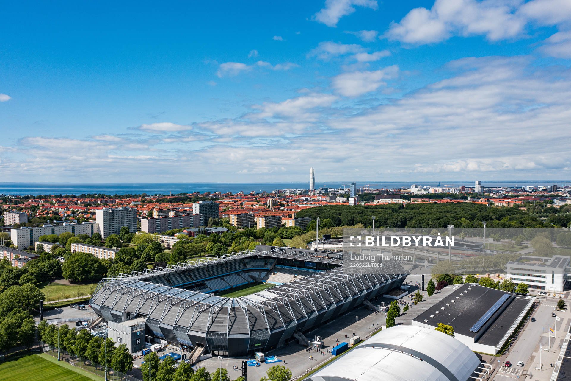 Drönarbild över Eleda Stadion