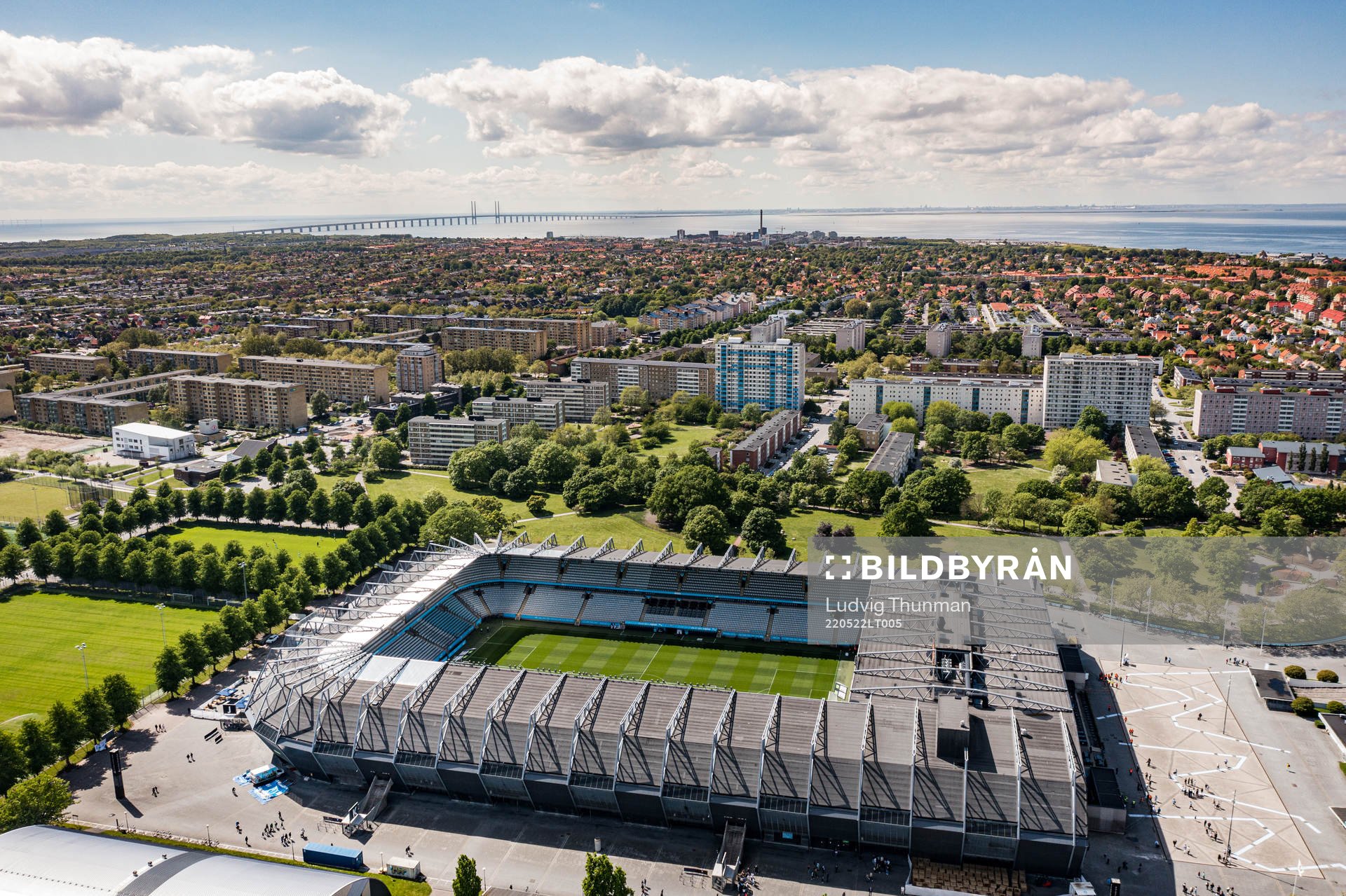 Drönarbild över Eleda Stadion