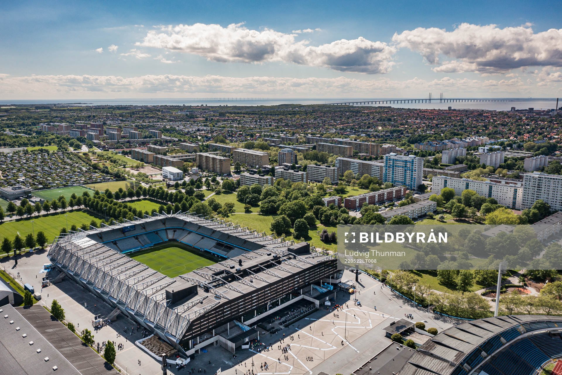 Drönarbild över Eleda Stadion