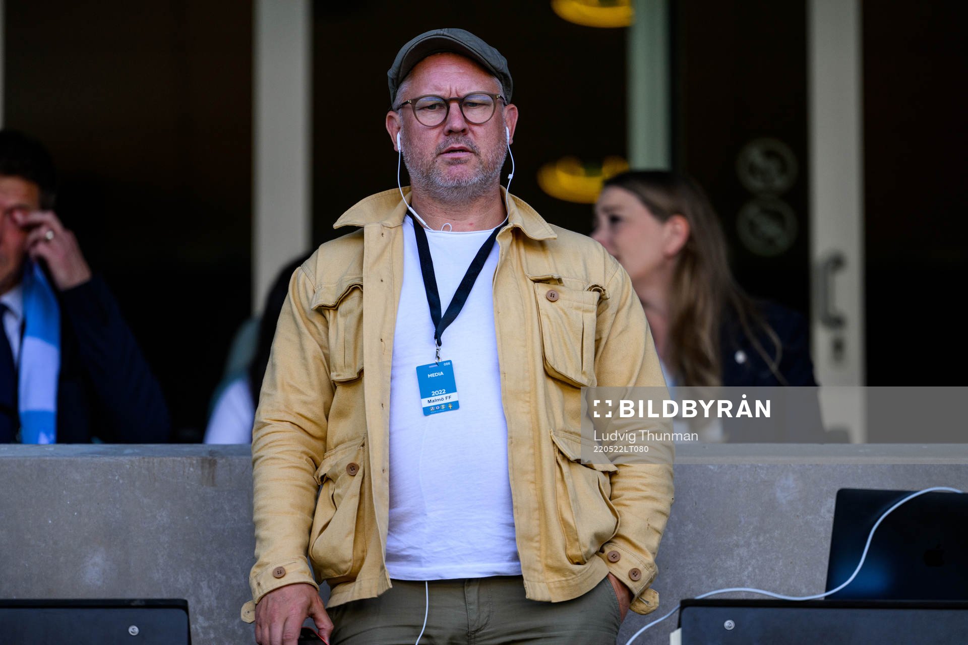 Göteborgs-Postens Robert Laul på läktaren