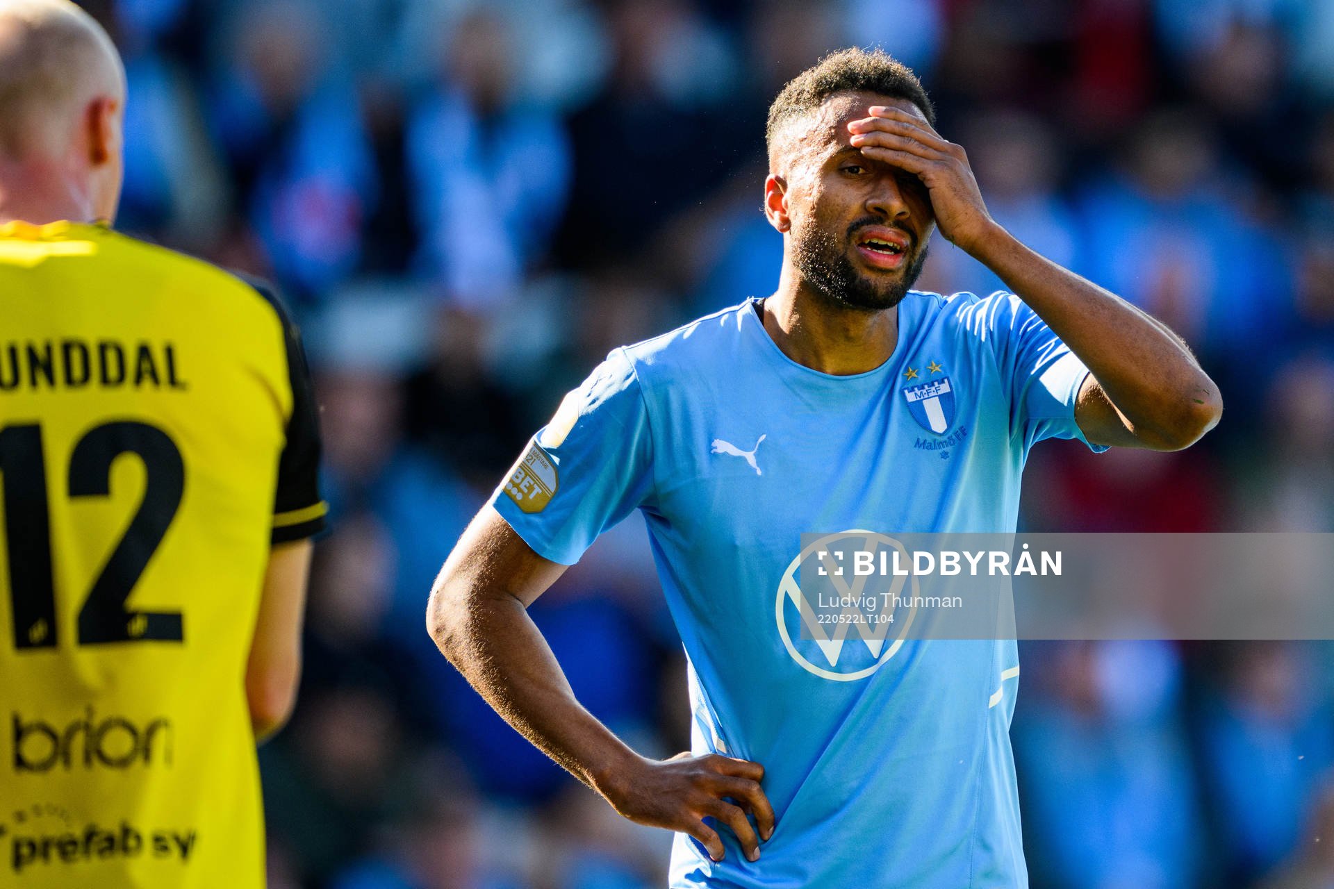 Malmö FFs Isaac Kiese Thelin deppar
