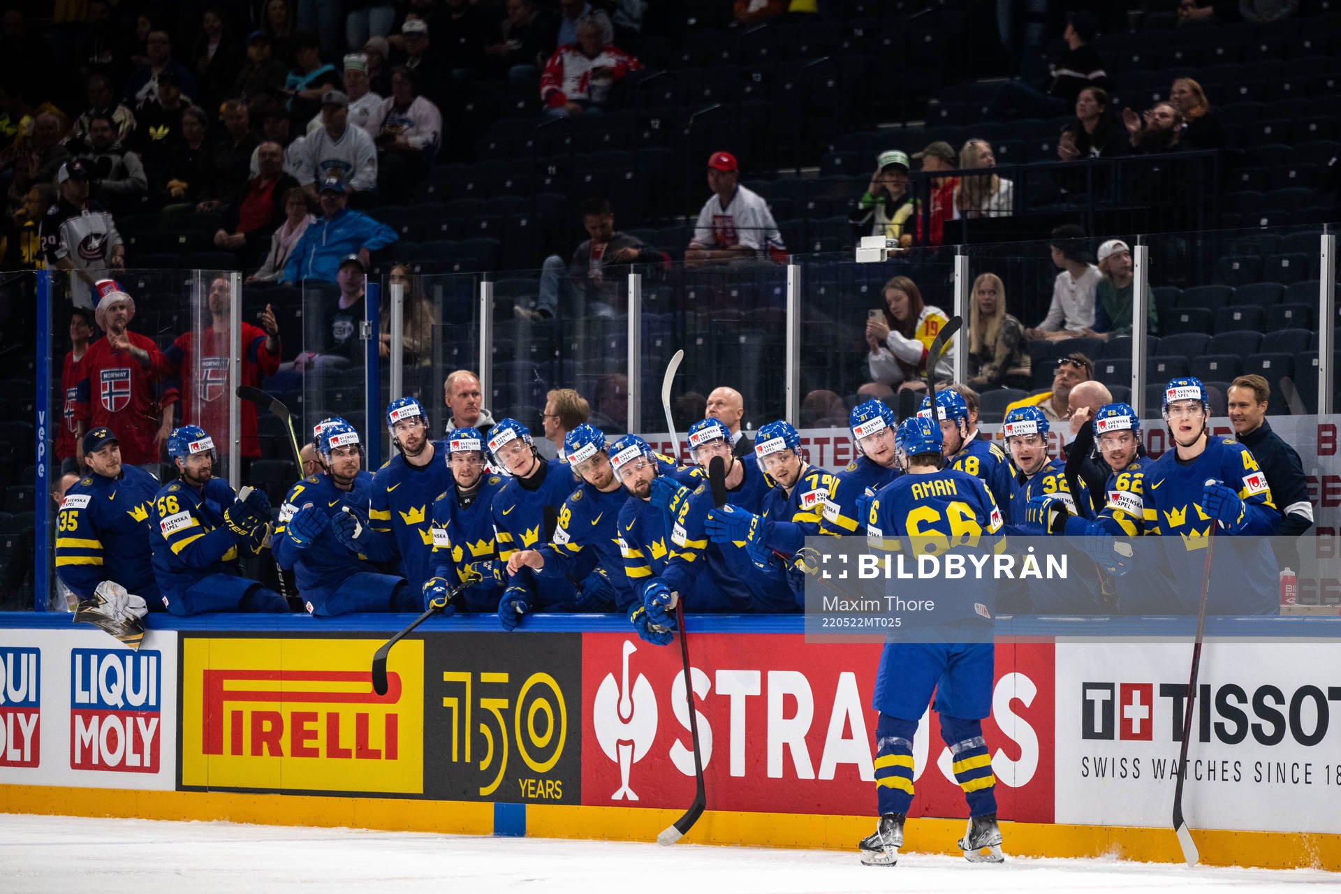 Nils Åman of Sweden celebrates 1-0 that’s later is