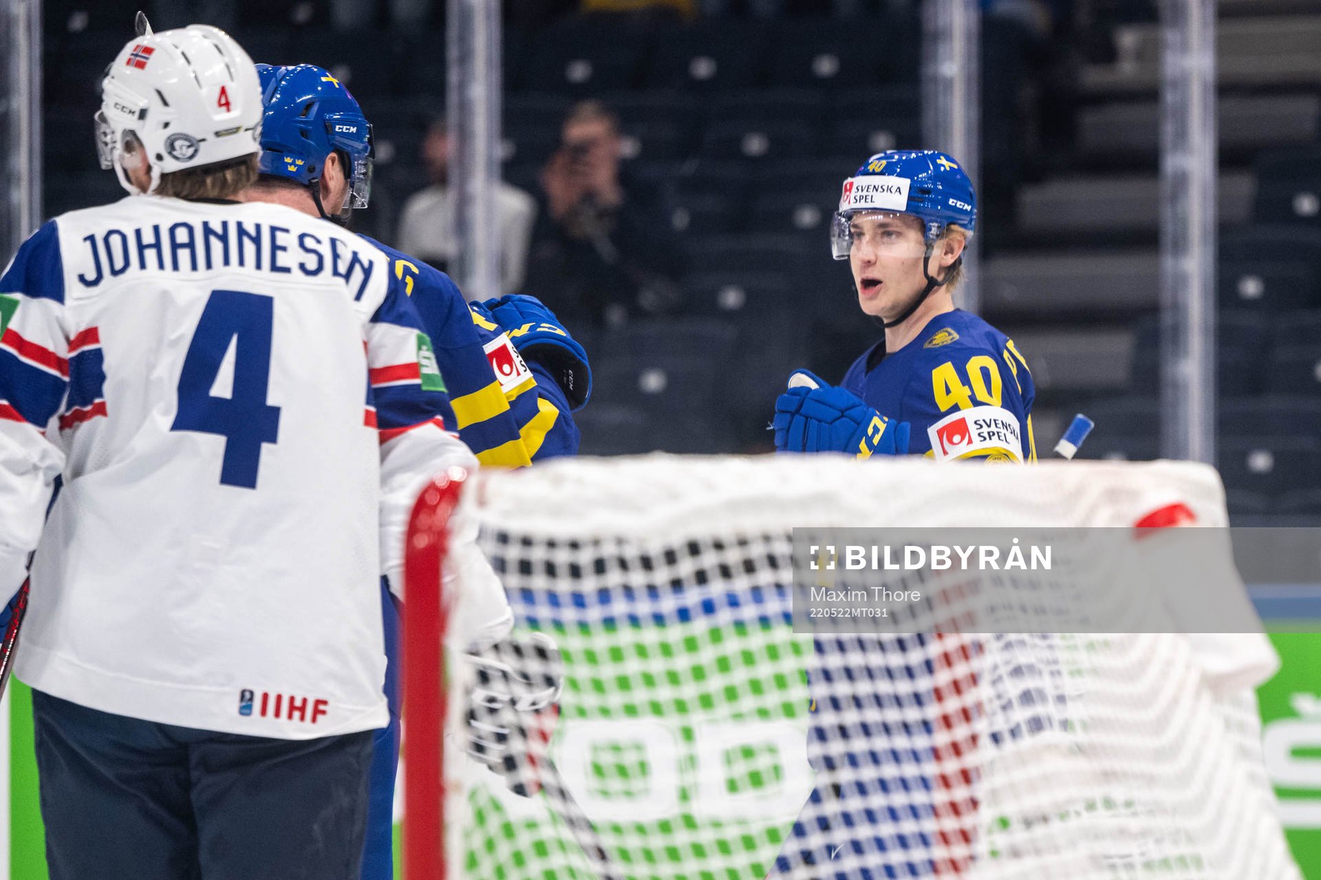 Jacob Peterson of Sweden celebrates 1-0