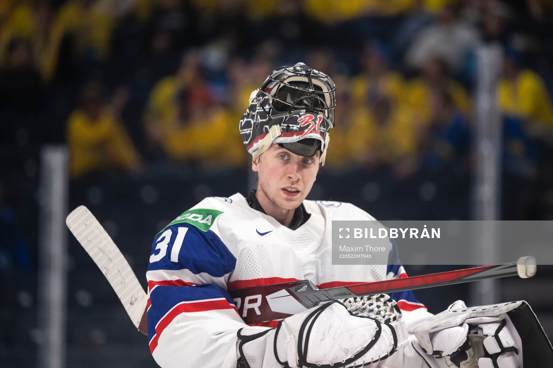 Goaltender Jonas Arntzen of Norway