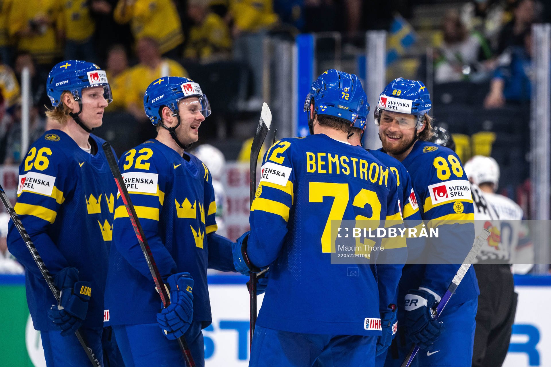 Rasmus Asplund, Rasmus Dahlin, Lucas Wallmark and William