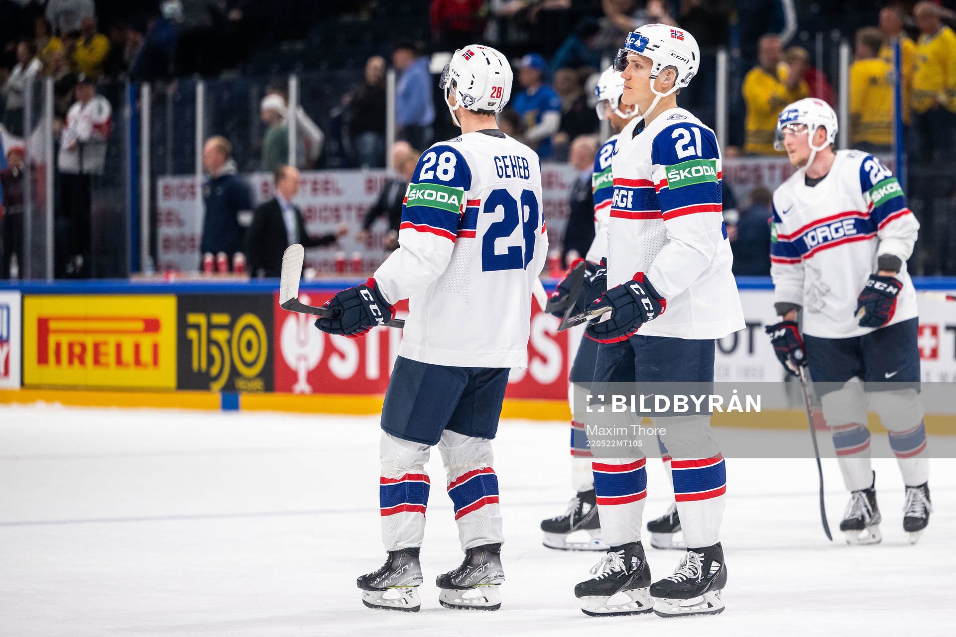Magnys Geheb and Christian Bull of Norway looks dejected