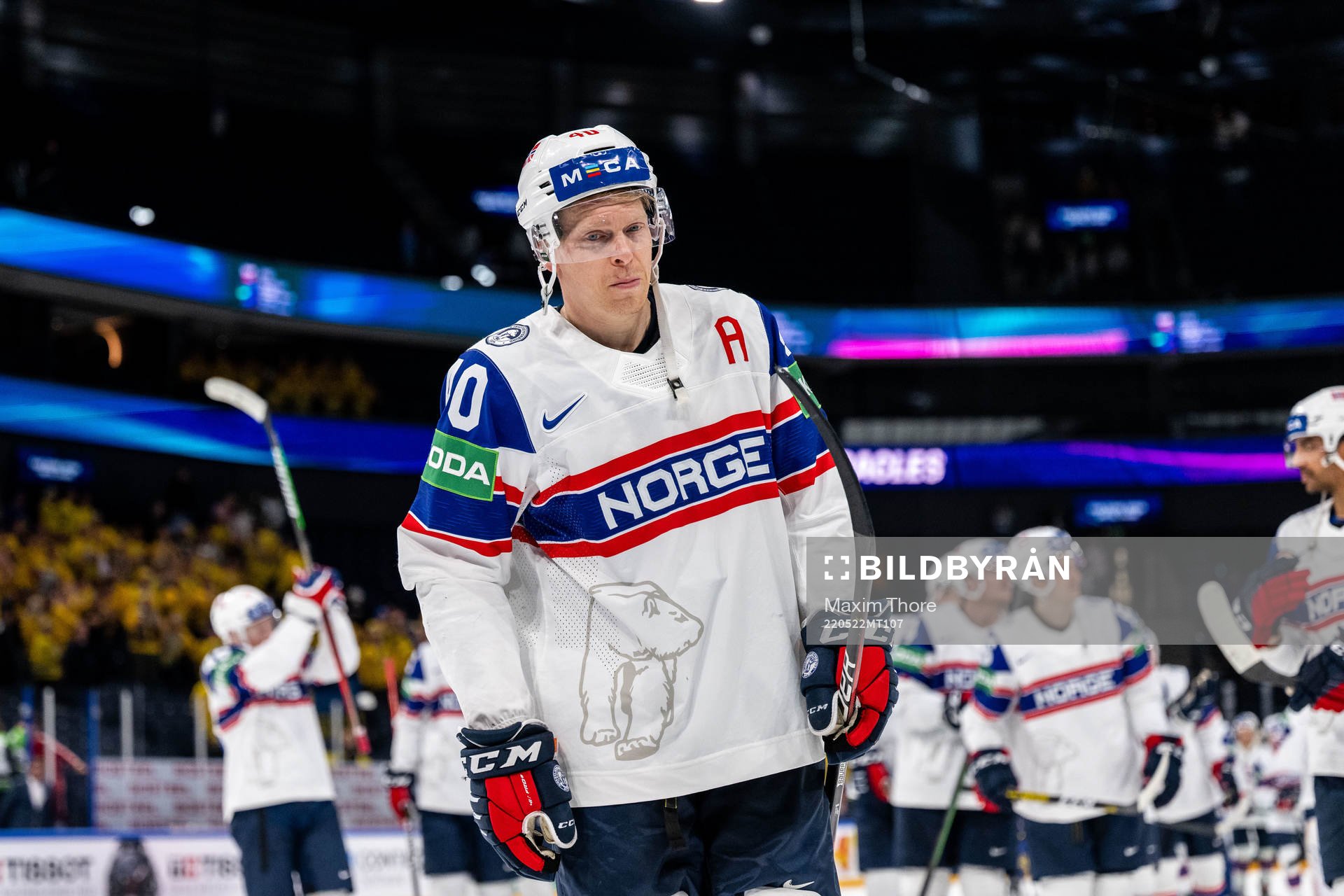 Ken-Andre Olimb of Norway looks dejected