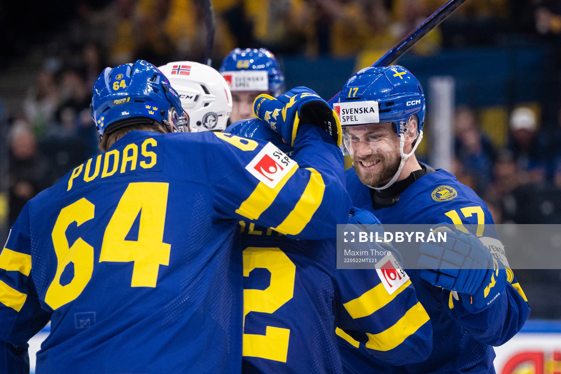 Jonathan Pudas, Max Friberg and Oskar Lang of Sweden